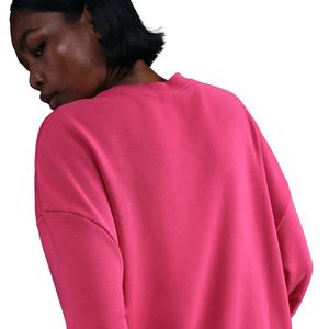 Nike Women's Sportswear Club Fleece Loose Crew-Neck Sweatshirt -Pink
