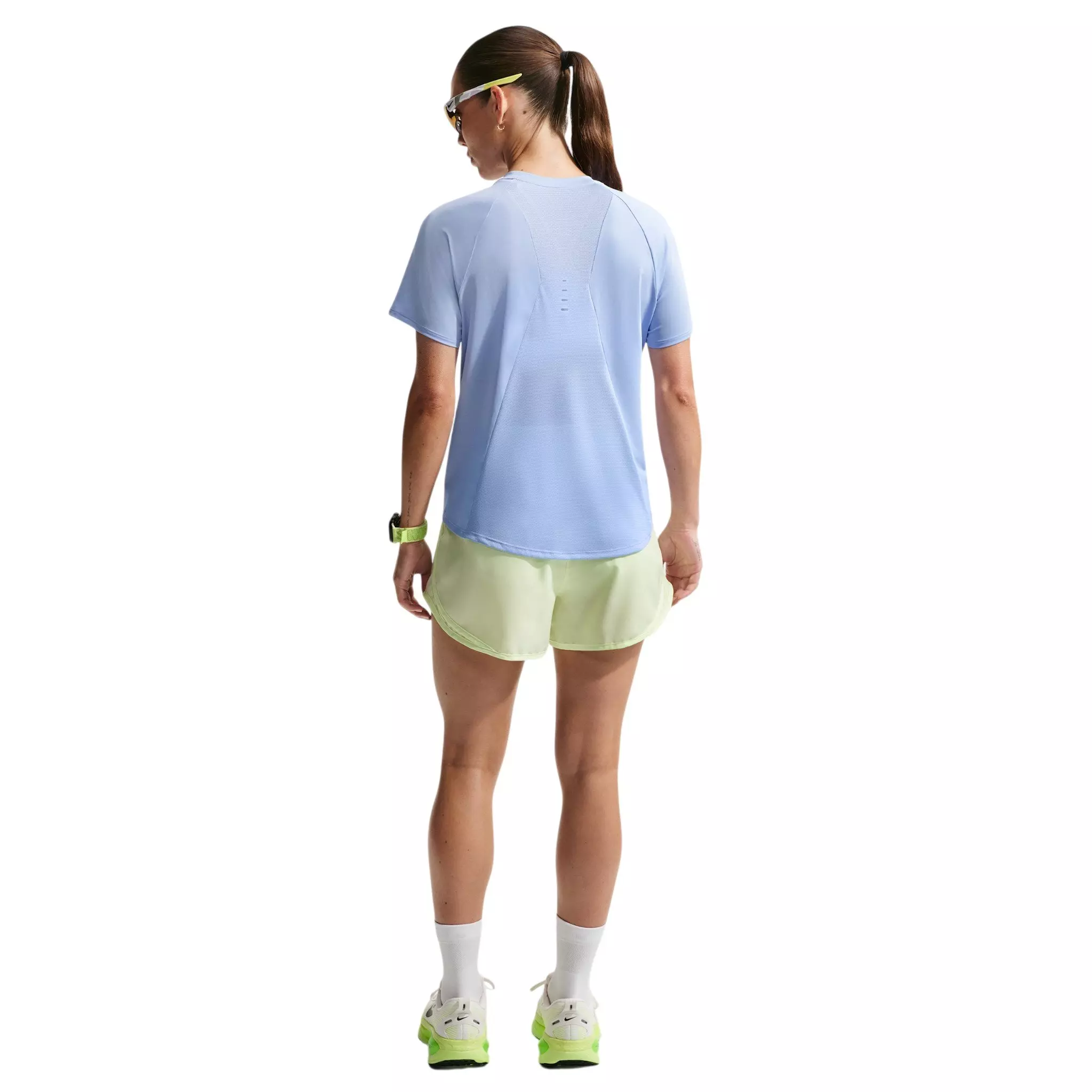 Nike Women's Swift Dri-FIT Short Sleeve Running Top - Blue - BLUE