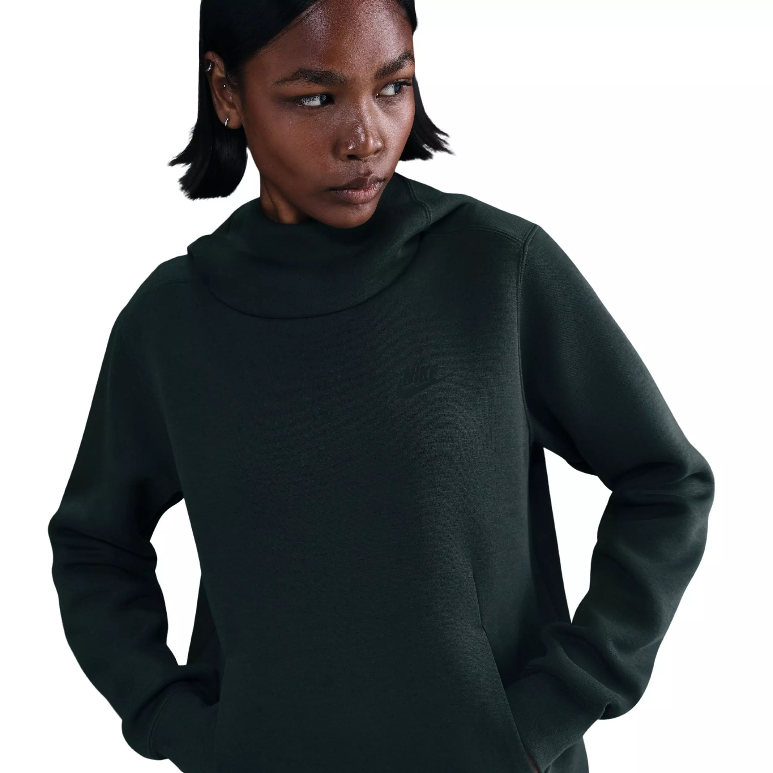 Nike Women's Sportswear Tech Fleece Hoodie - Seaweed Green - SEAWEED GREEN
