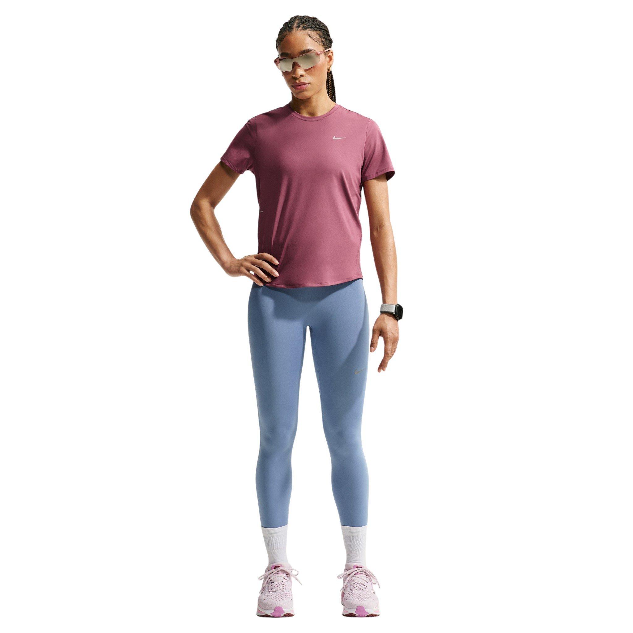 Nike Women's Swift Dri-FIT Short Sleeve Running Top - Pink - PINK Thumbnail View 4