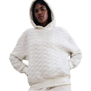 Nike Women's Sportswear Phoenix Fleece Loose Jacquard Pullover Hoodie -White