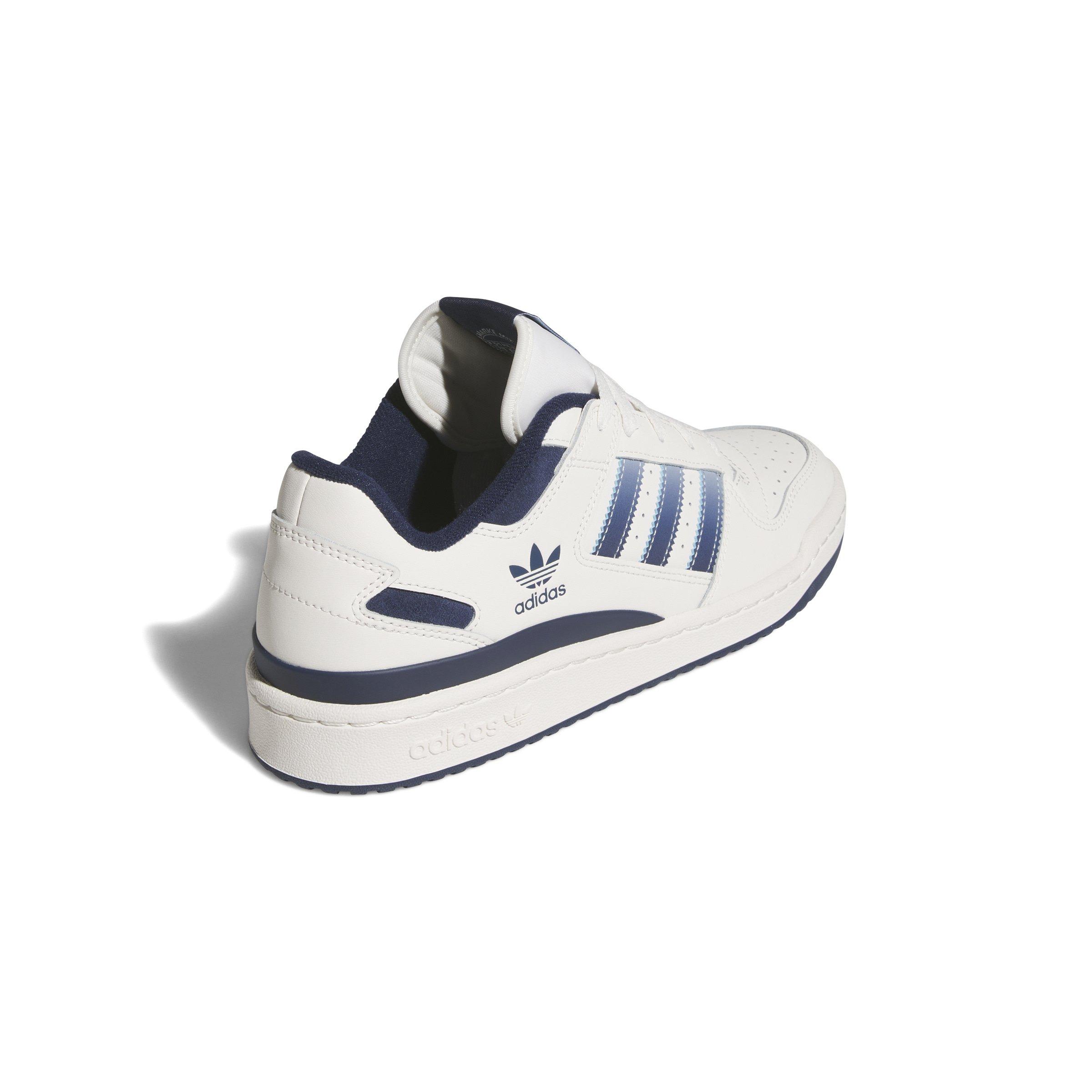 adidas Forum Low CL "Cloud White/Night Indigo/Wonder Blue" Men's Shoe - WHITE/INDIGO/BLUE Thumbnail View 4