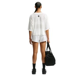 Nike Women's One Dri-FIT Oversized Short Sleeve Varsity Jersey Top - Sail