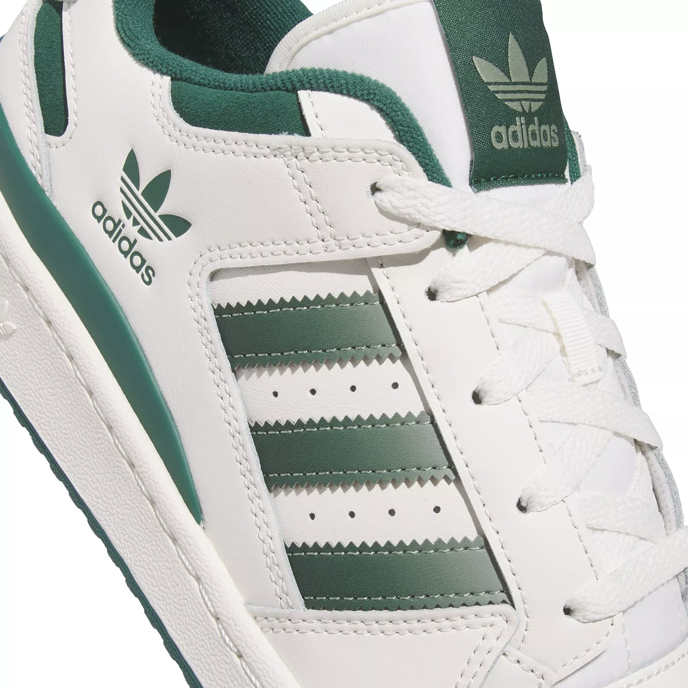 adidas Forum Low CL "Cloud White/Collegiate Green/Silver Green" Men's Shoe - WHITE/GREEN/GREEN