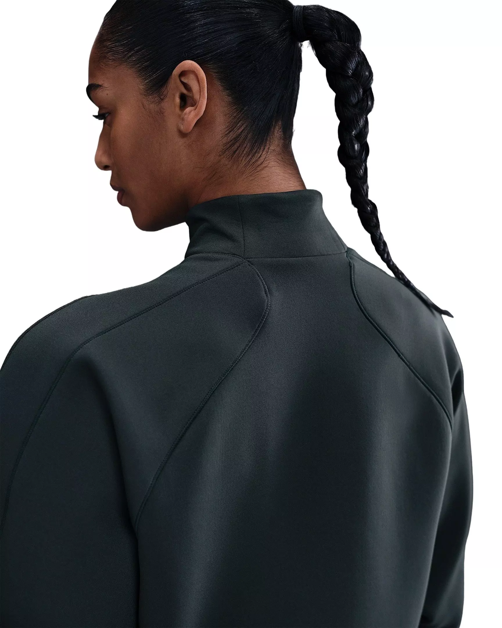 Nike Women's Universa Dri-FIT 1/4-Zip Top - Seaweed Green - SEAWEED GREEN