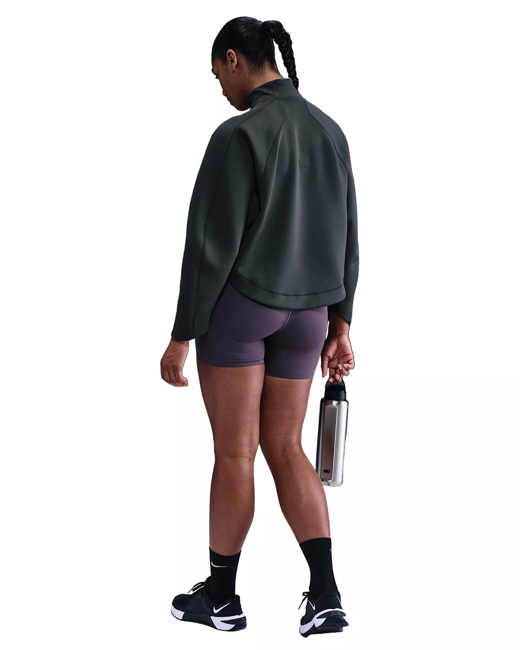 Nike Women's Universa Dri-FIT 1/4-Zip Top -Seaweed Green - SEAWEED GREEN