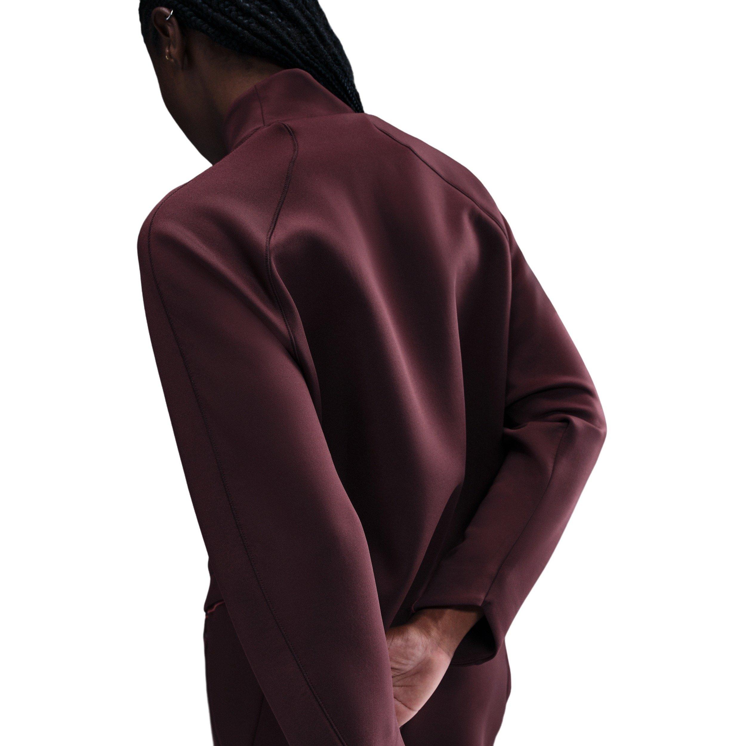 Nike Women's Universa Dri-FIT 1/4-Zip Top - Burgundy - BURGUNDY Thumbnail View 2