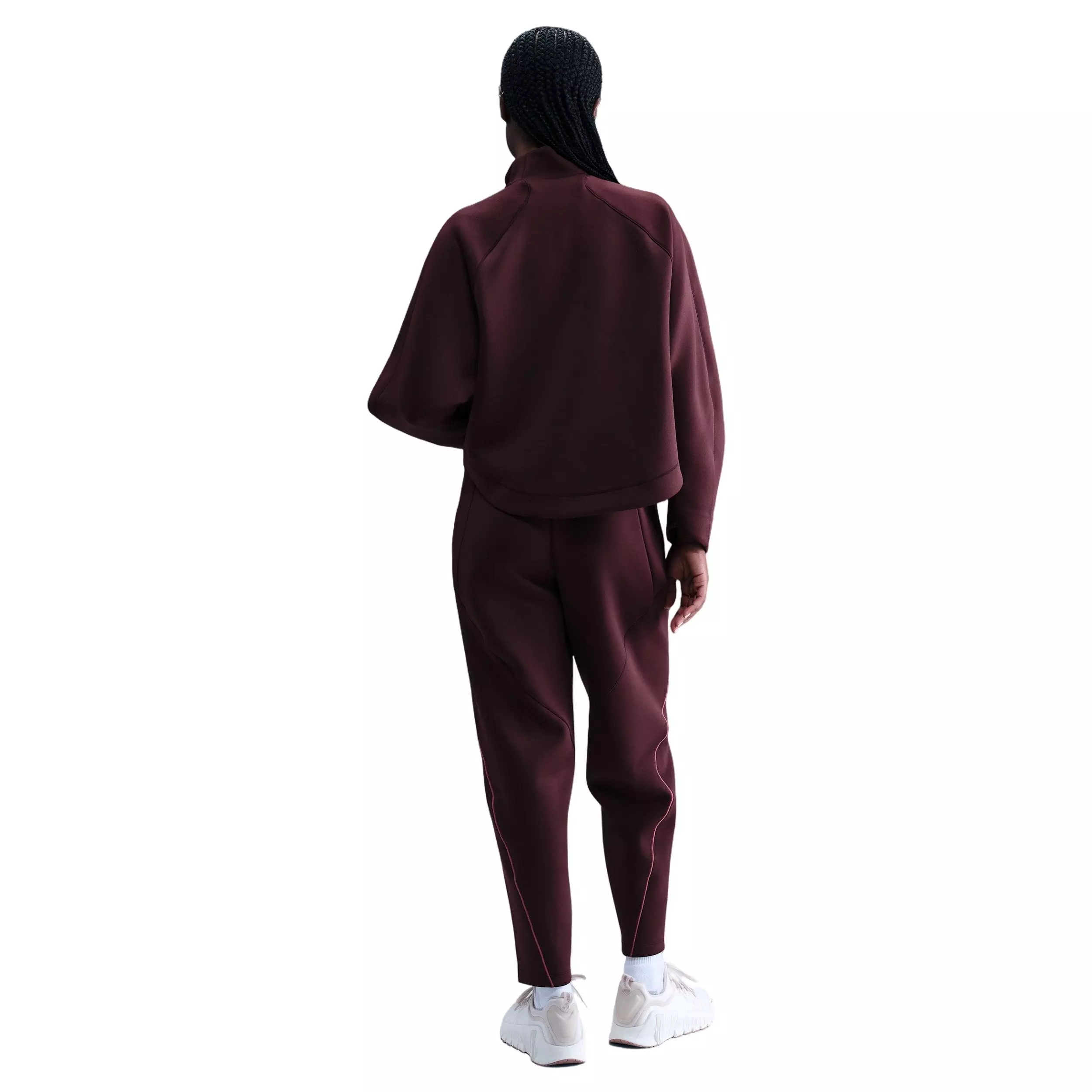 Nike Women's Universa Dri-FIT 1/4-Zip Top - Burgundy - BURGUNDY