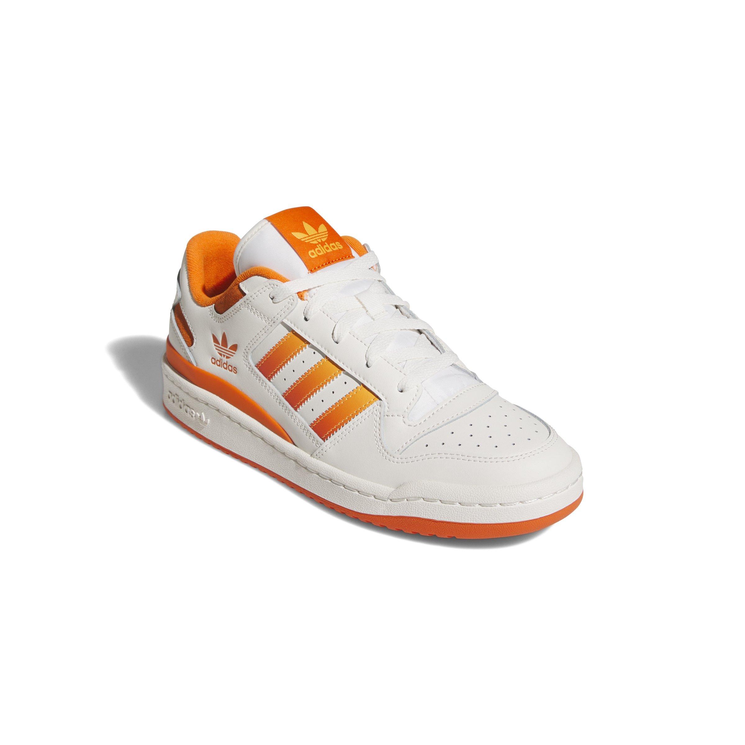 adidas Forum Low CL "Cloud White/Real Gold/Orange" Men's Shoe - WHITE/GOLD/ORANGE Thumbnail View 3