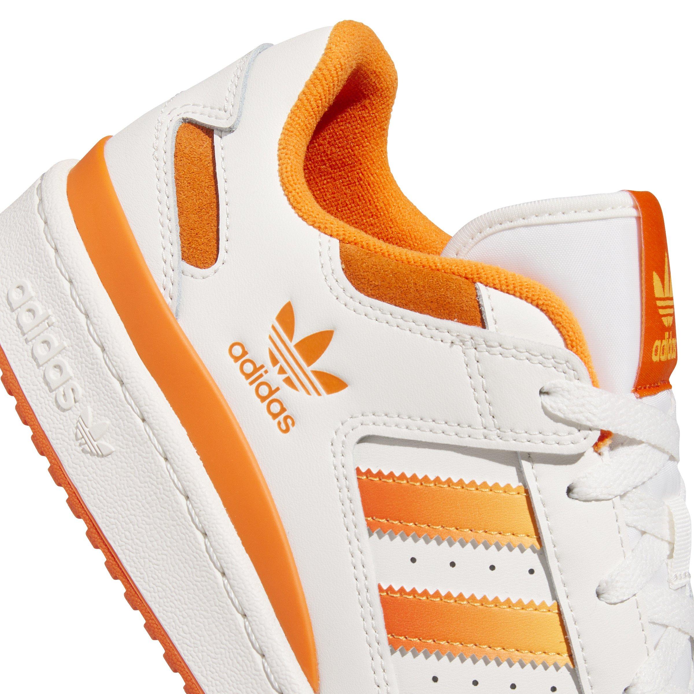 adidas Forum Low CL "Cloud White/Real Gold/Orange" Men's Shoe - WHITE/GOLD/ORANGE Thumbnail View 7