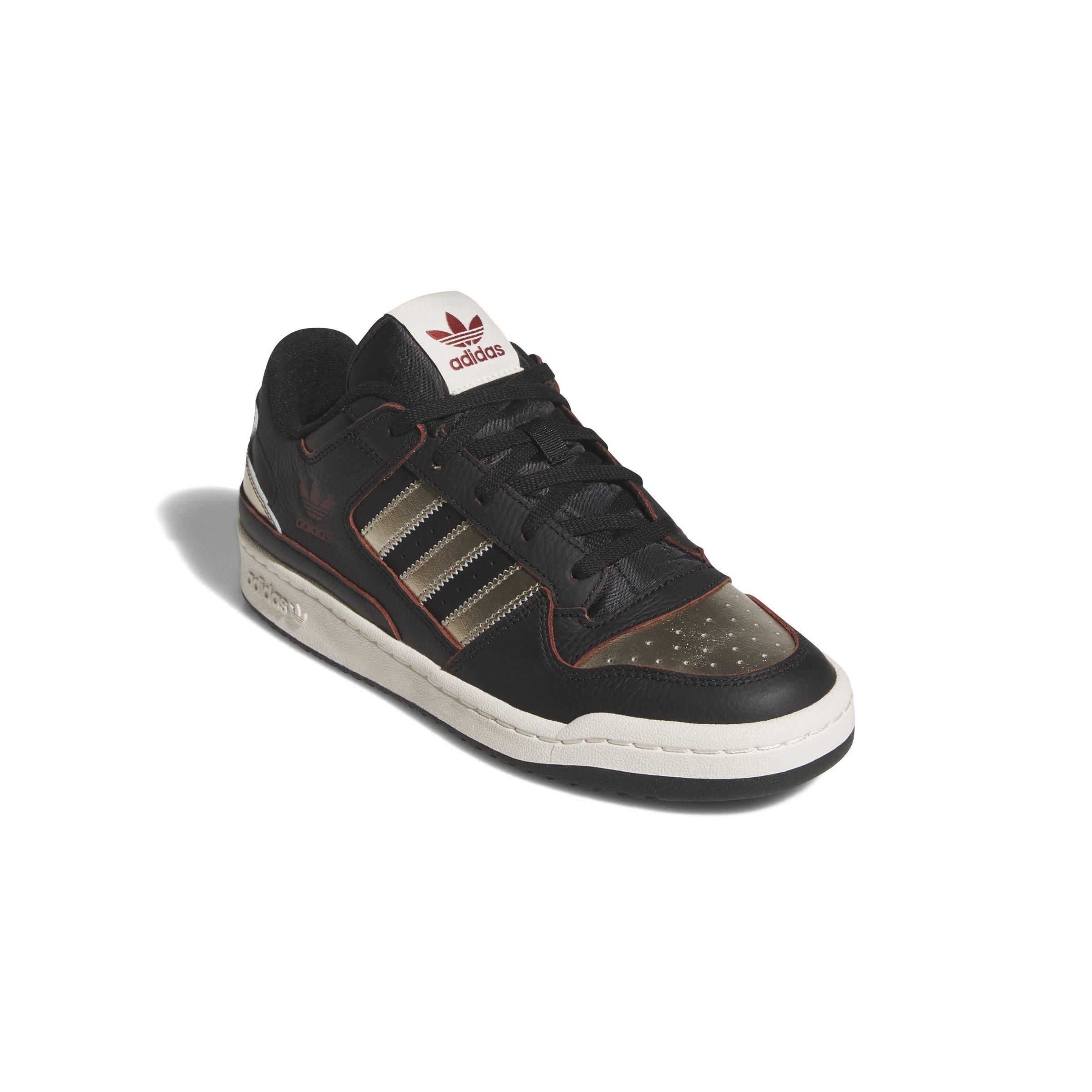 adidas Forum Low CL "Core Black/Cyber Metallic/Off White" Men's Shoe - BLACK/CYBER/OFF WHITE Thumbnail View 3