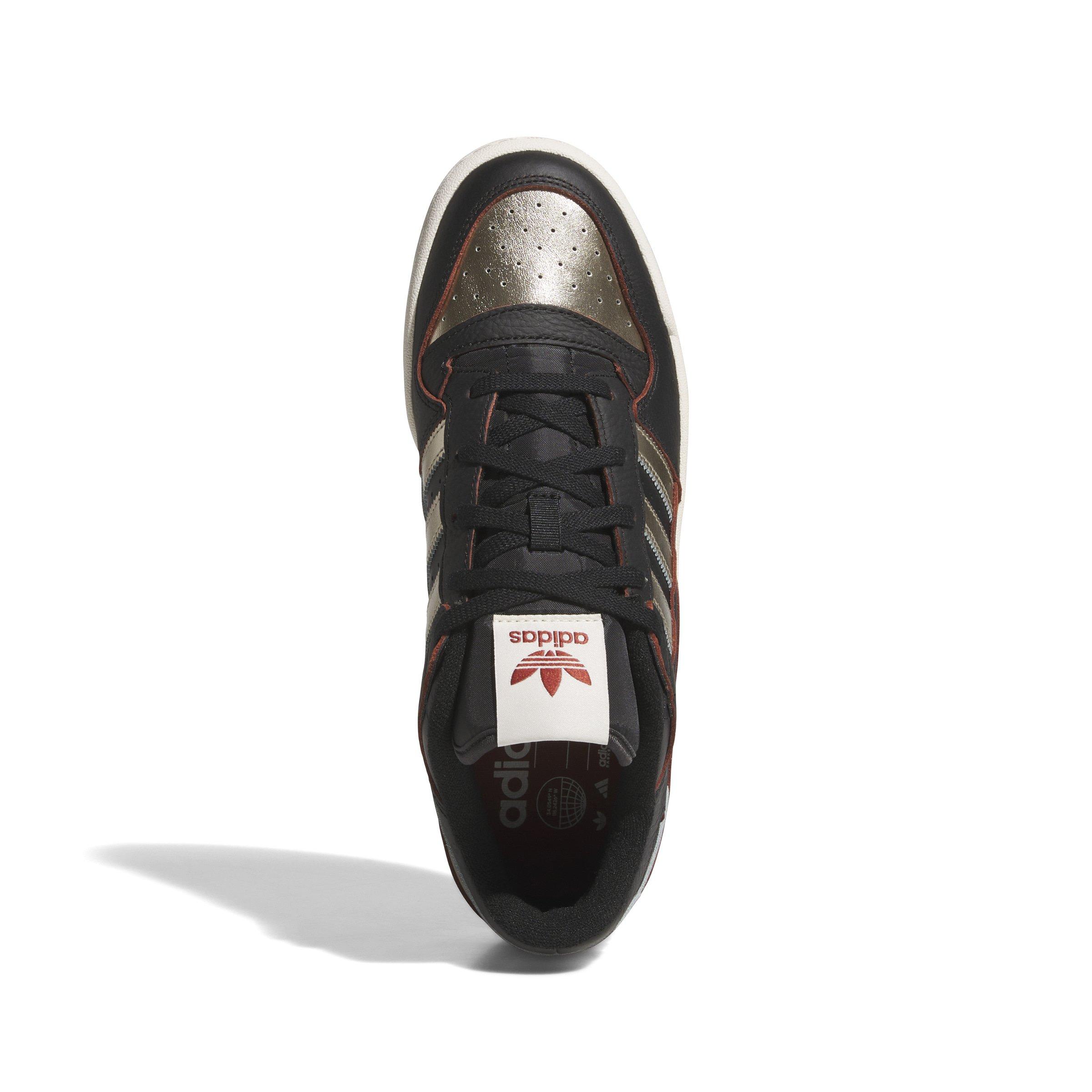 adidas Forum Low CL "Core Black/Cyber Metallic/Off White" Men's Shoe - BLACK/CYBER/OFF WHITE Thumbnail View 5