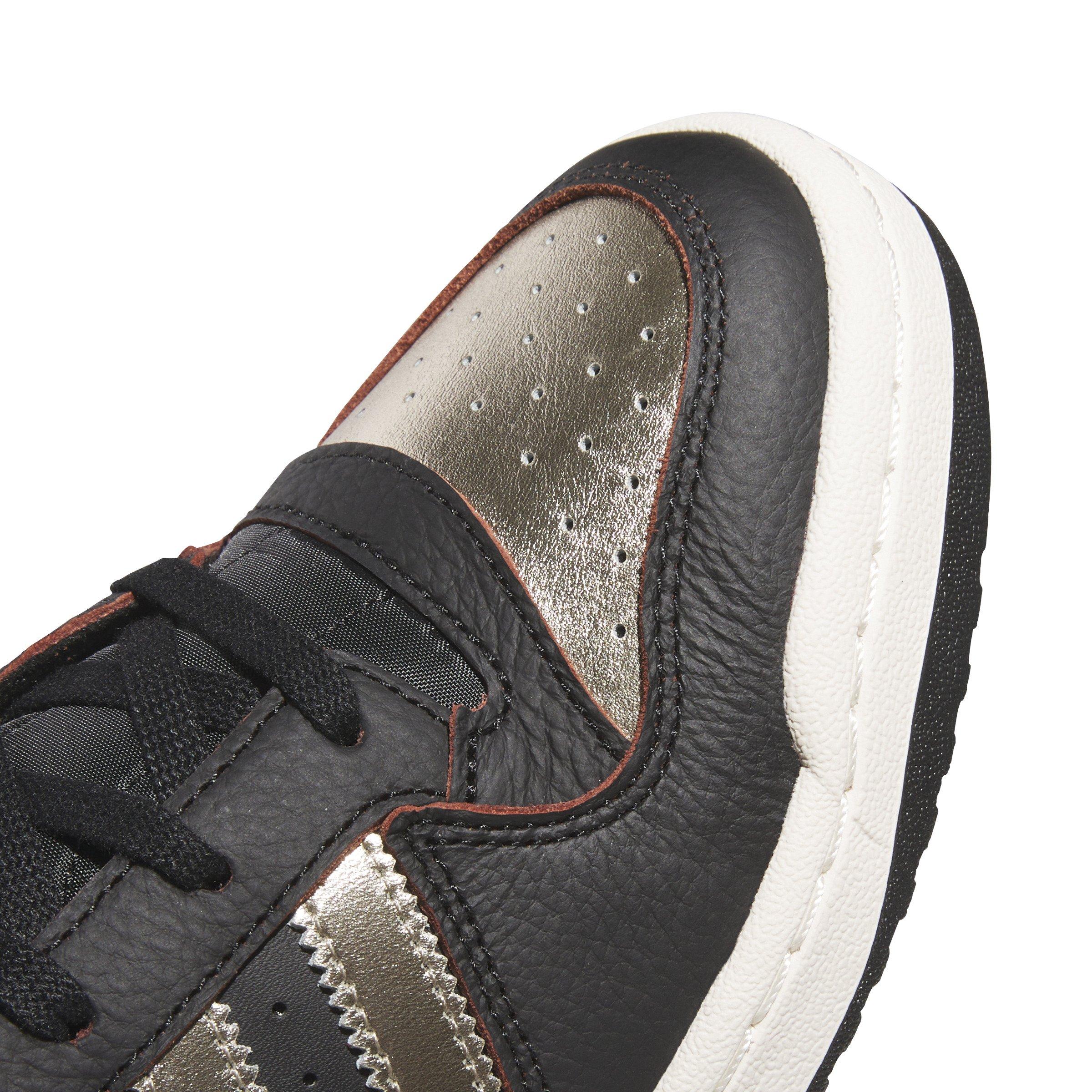 adidas Forum Low CL "Core Black/Cyber Metallic/Off White" Men's Shoe - BLACK/CYBER/OFF WHITE Thumbnail View 8