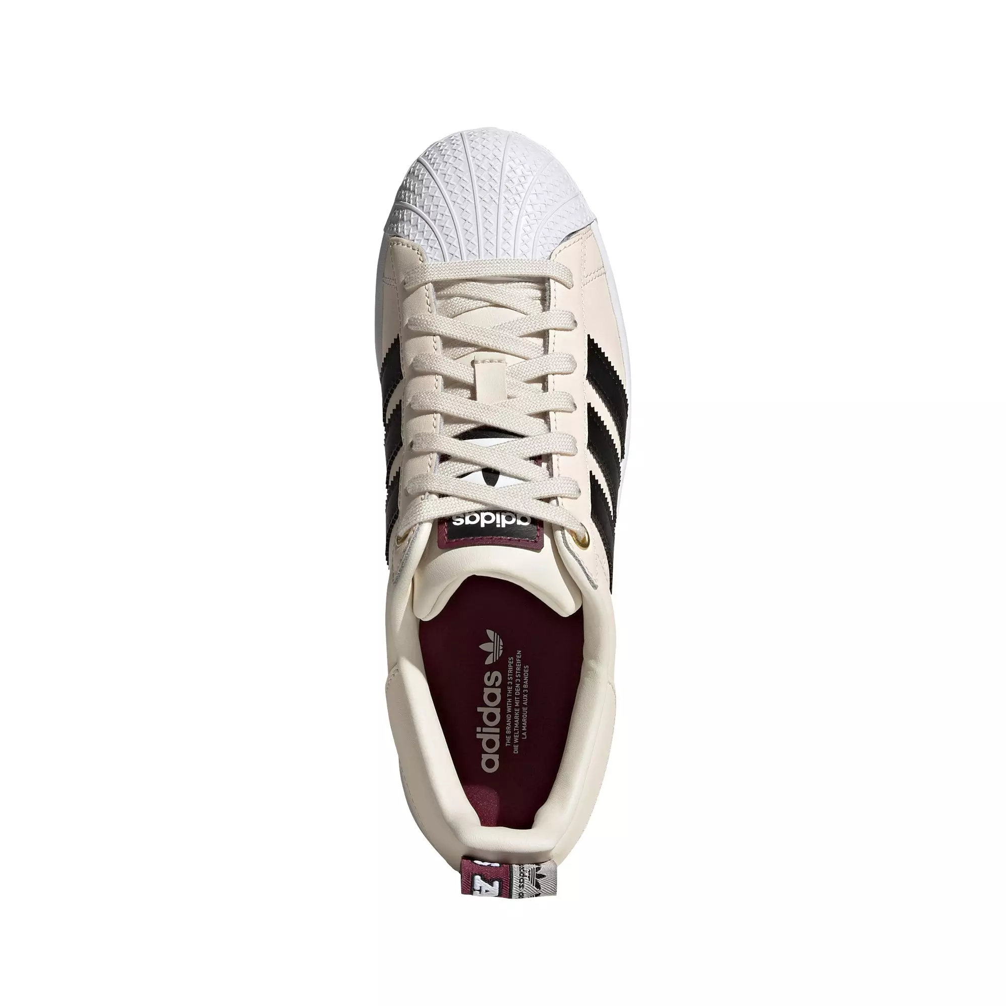 adidas Originals Superstar Bold "Wonder White/Core Black/Victory Crimson" Women's Shoe - WHITE/BLACK