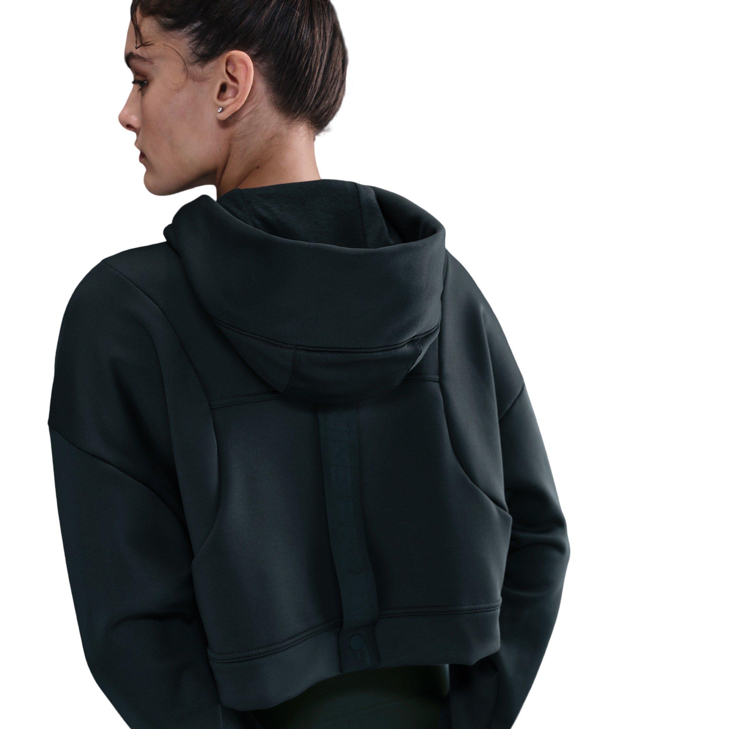 Nike Women's Pro Therma-FIT Fleece Hoodie - Seaweed Green - SEAWEED GREEN Thumbnail View 2