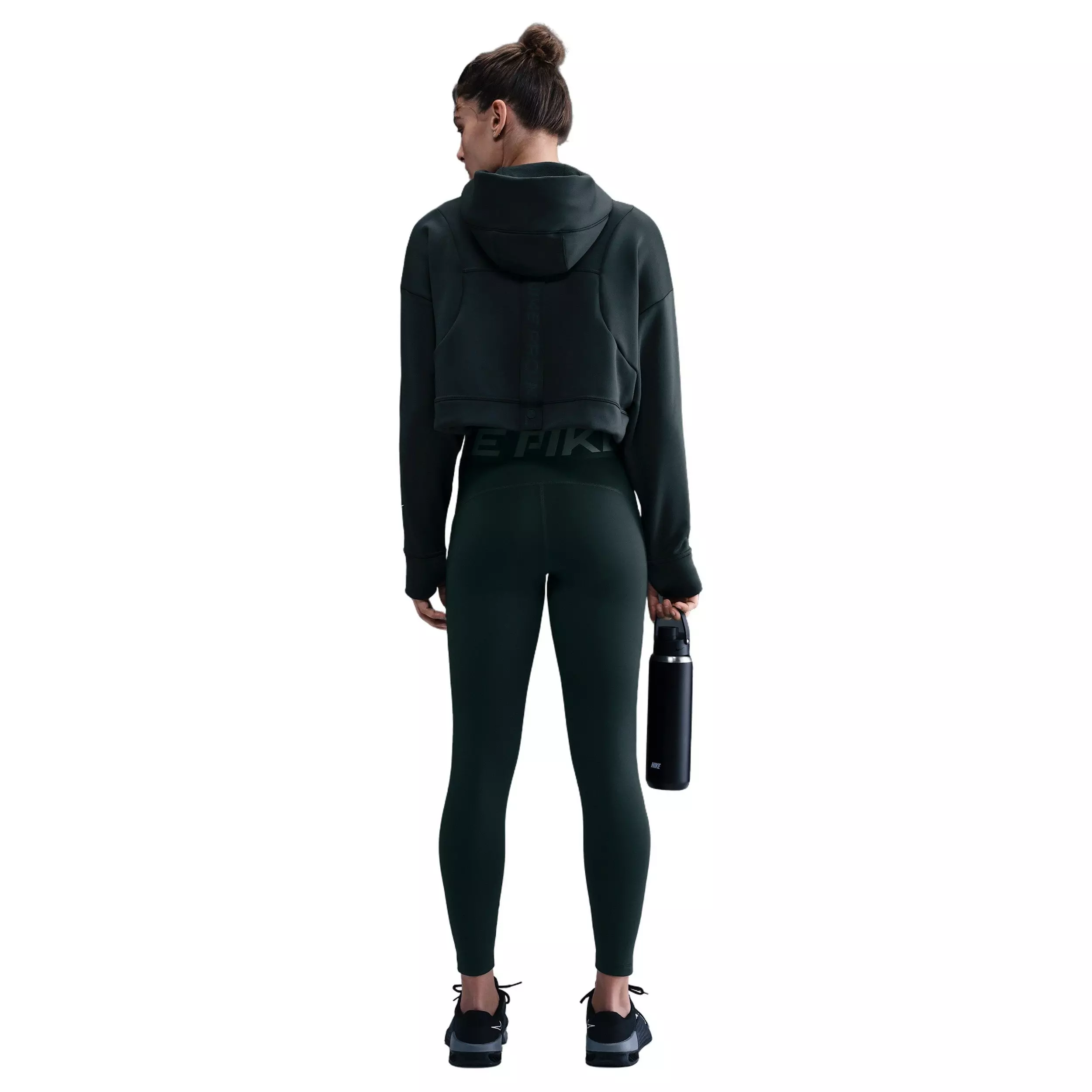 Nike Women's Pro Therma-FIT Fleece Hoodie -Seaweed Green - SEAWEED GREEN