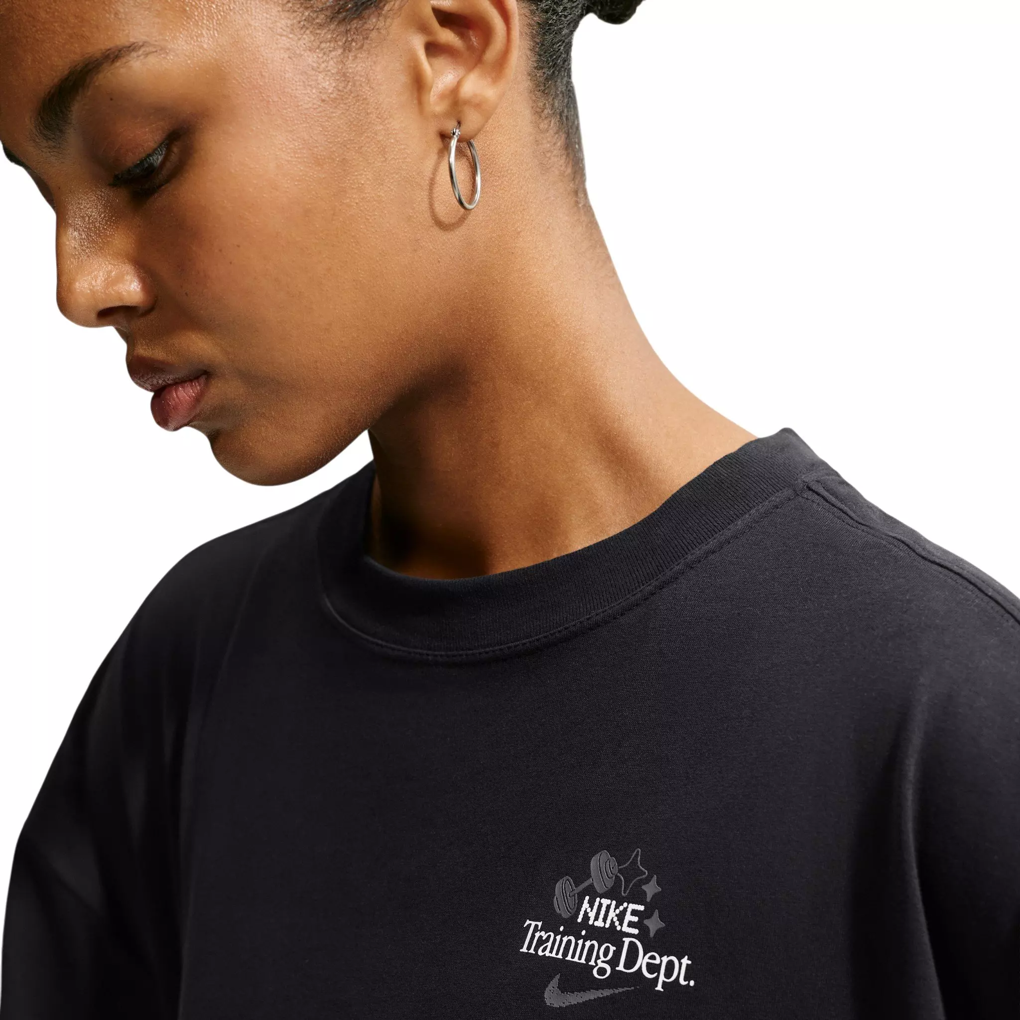 Nike Women's Pumped Dri-FIT Oversized T-Shirt - Black - BLACK