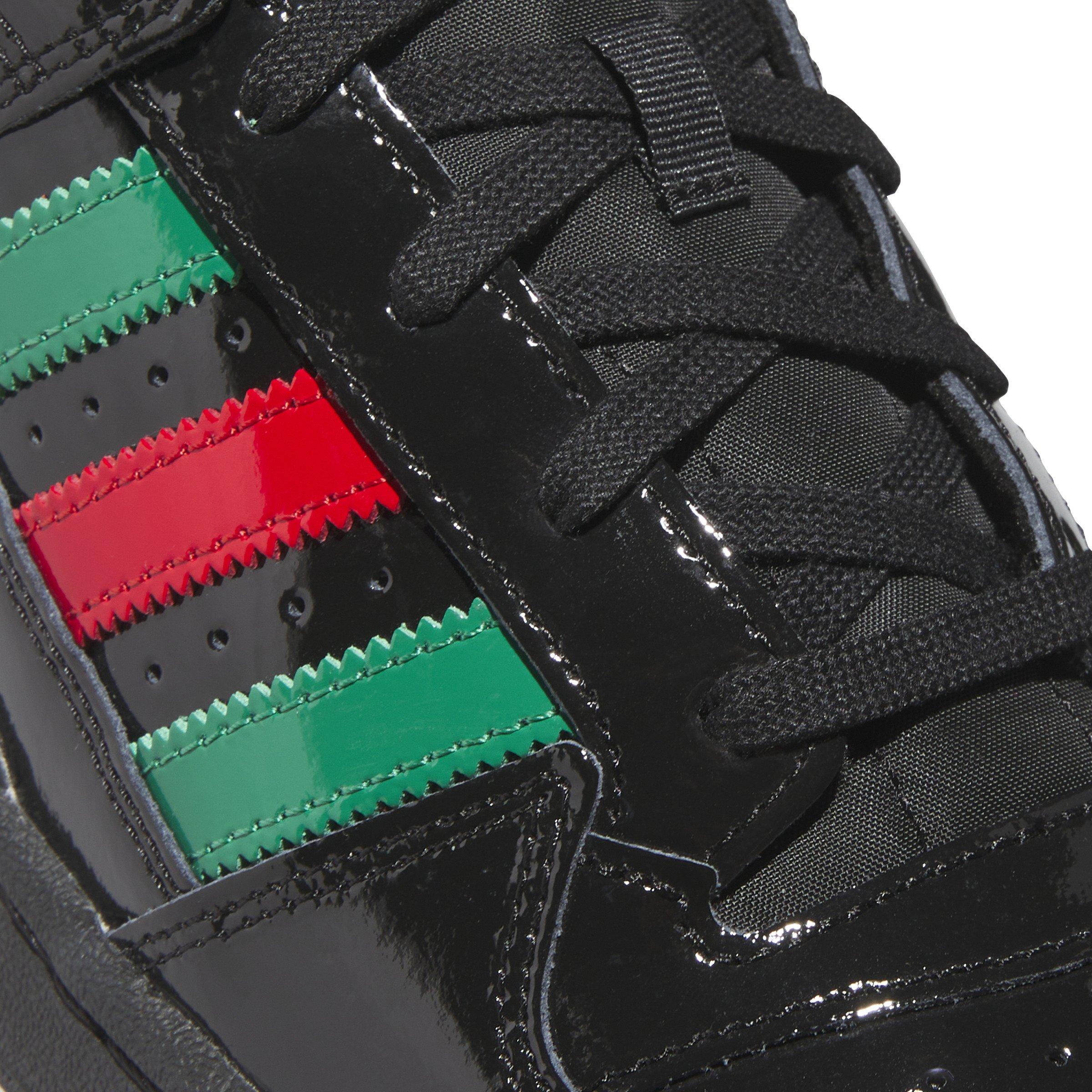 adidas Forum Low CL "Core Black/Bold Green/Scarlet" Men's Shoe - BLACK/GREEN/SCARLET Thumbnail View 8