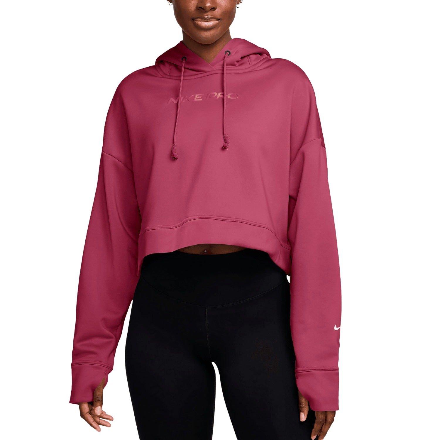 Nike Women's Pro Therma-FIT Fleece Hoodie - Beet Purple - BEET PURPLE Thumbnail View 1