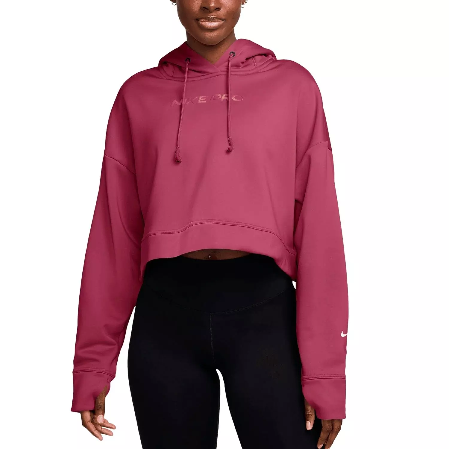 Nike Women's Pro Therma-FIT Fleece Hoodie - Beet Purple - BEET PURPLE