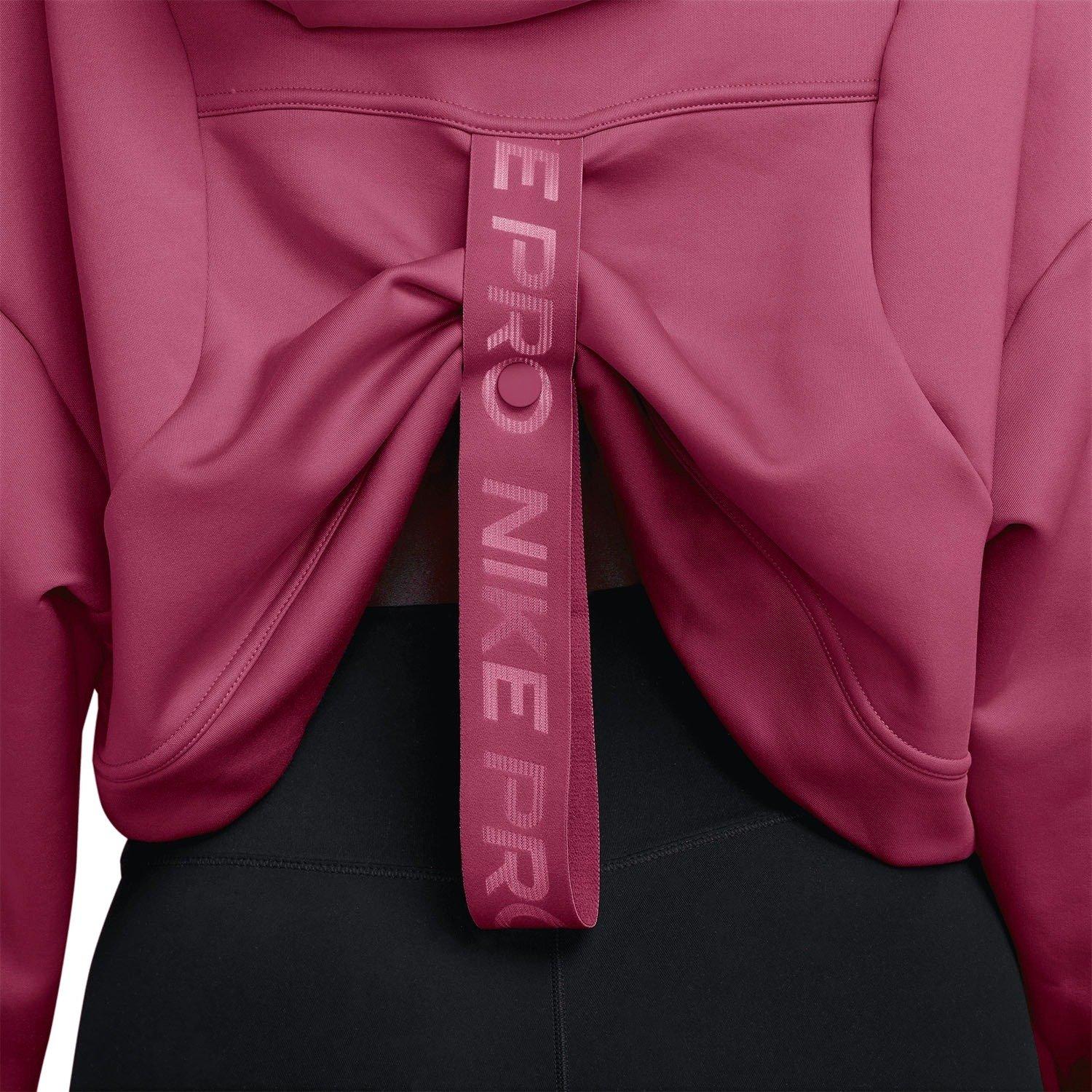 Nike Women's Pro Therma-FIT Fleece Hoodie -Beet Purple - BEET PURPLE Thumbnail View 3