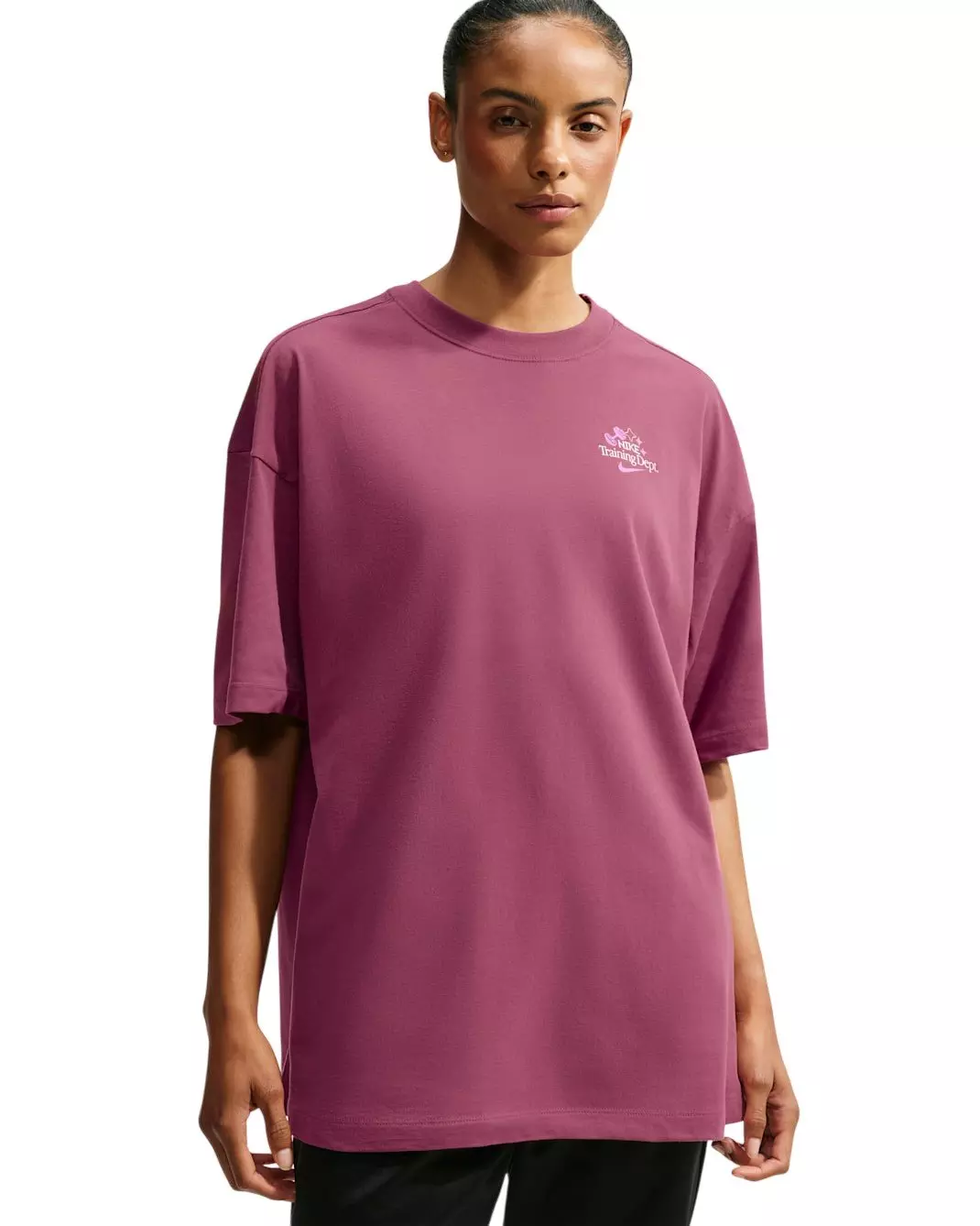 Nike Women's Pumped Dri-FIT Oversized T-Shirt - Pink - PINK
