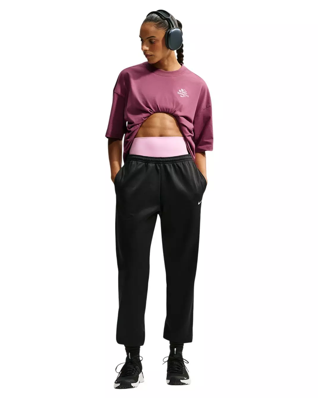 Nike Women's Pumped Dri-FIT Oversized T-Shirt - Pink - PINK