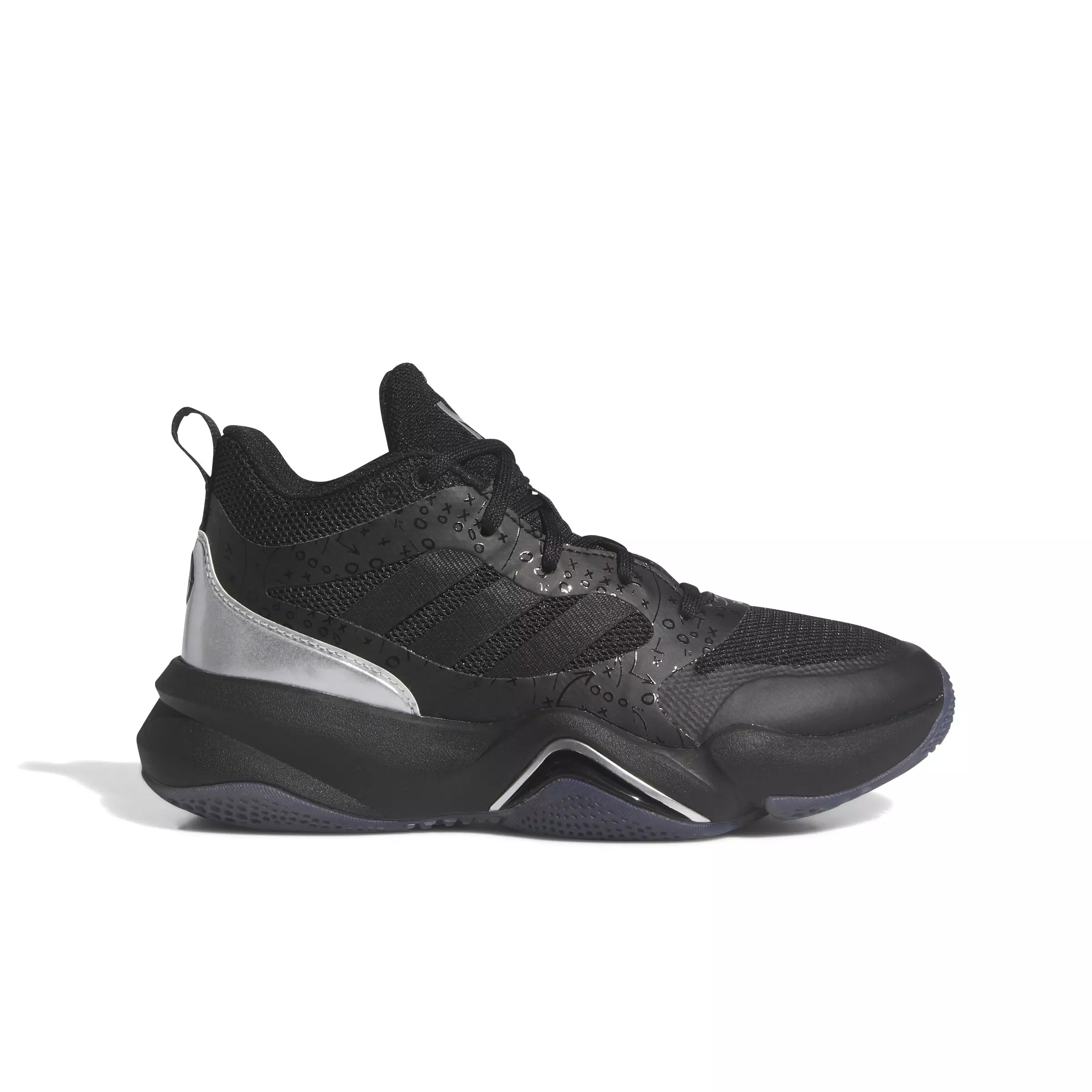 adidas Mahomes 2 Impact FLX Turf "Black/Black/Silver Metallic" Grade School Boys' Football Shoe - BLACK/BLACK/SILVER