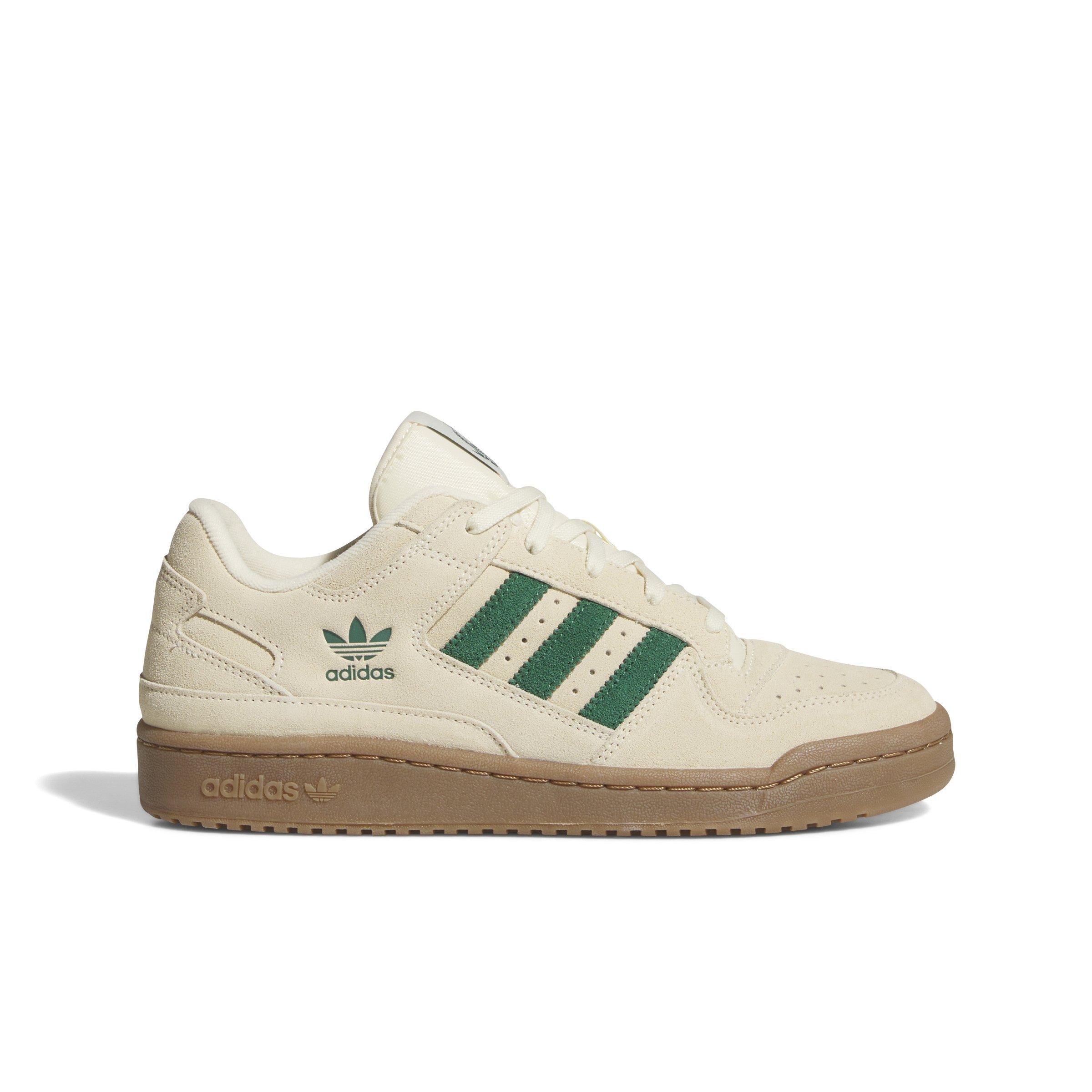 adidas Forum Low CL "Warm Vanilla/Dark Green/Ivory" Men's Shoe - VANILLA/DK GREEN/IVORY Thumbnail View 1