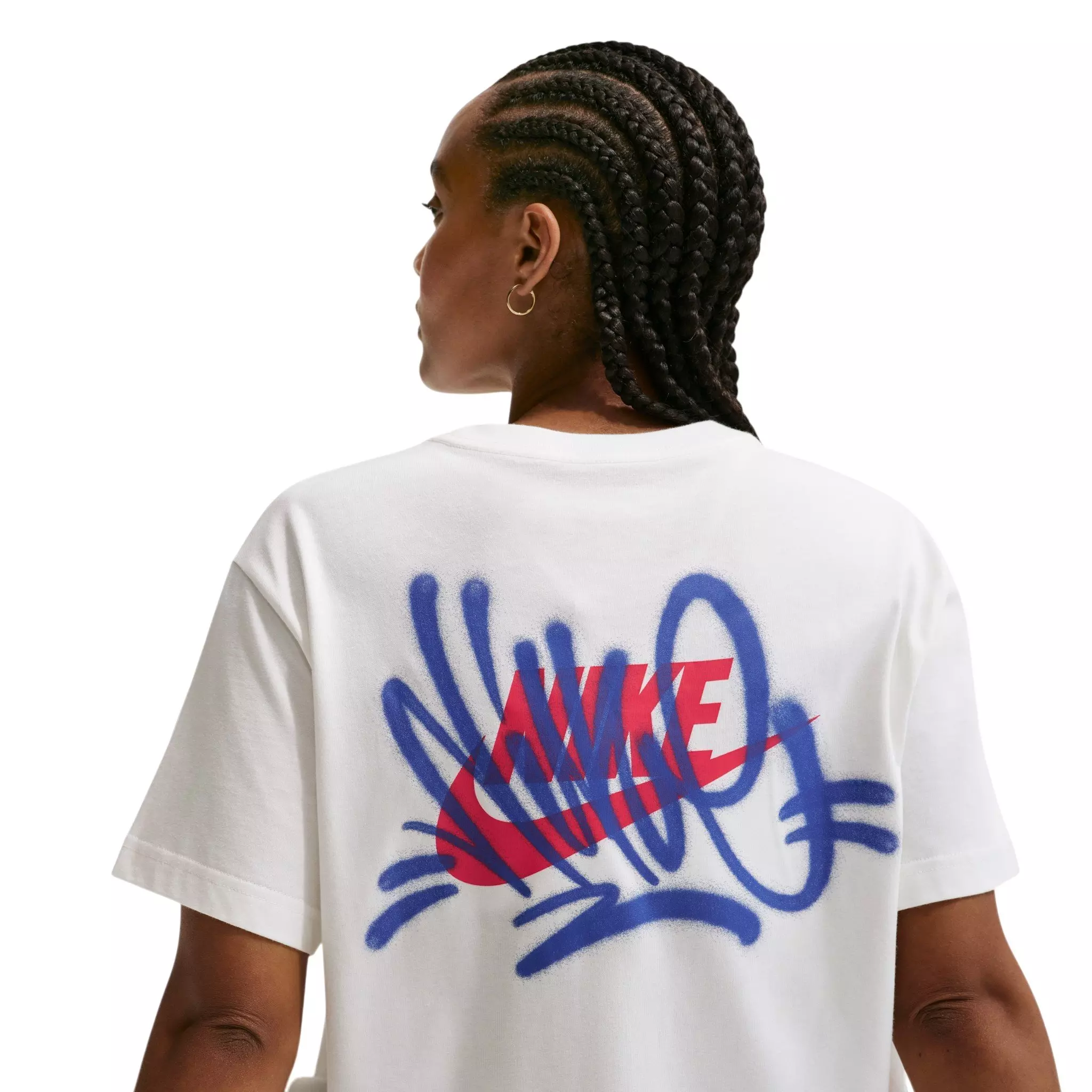 Nike Women's Sportswear Classic Oversized Graffiti Graphic T-Shirt - Sail - SAIL