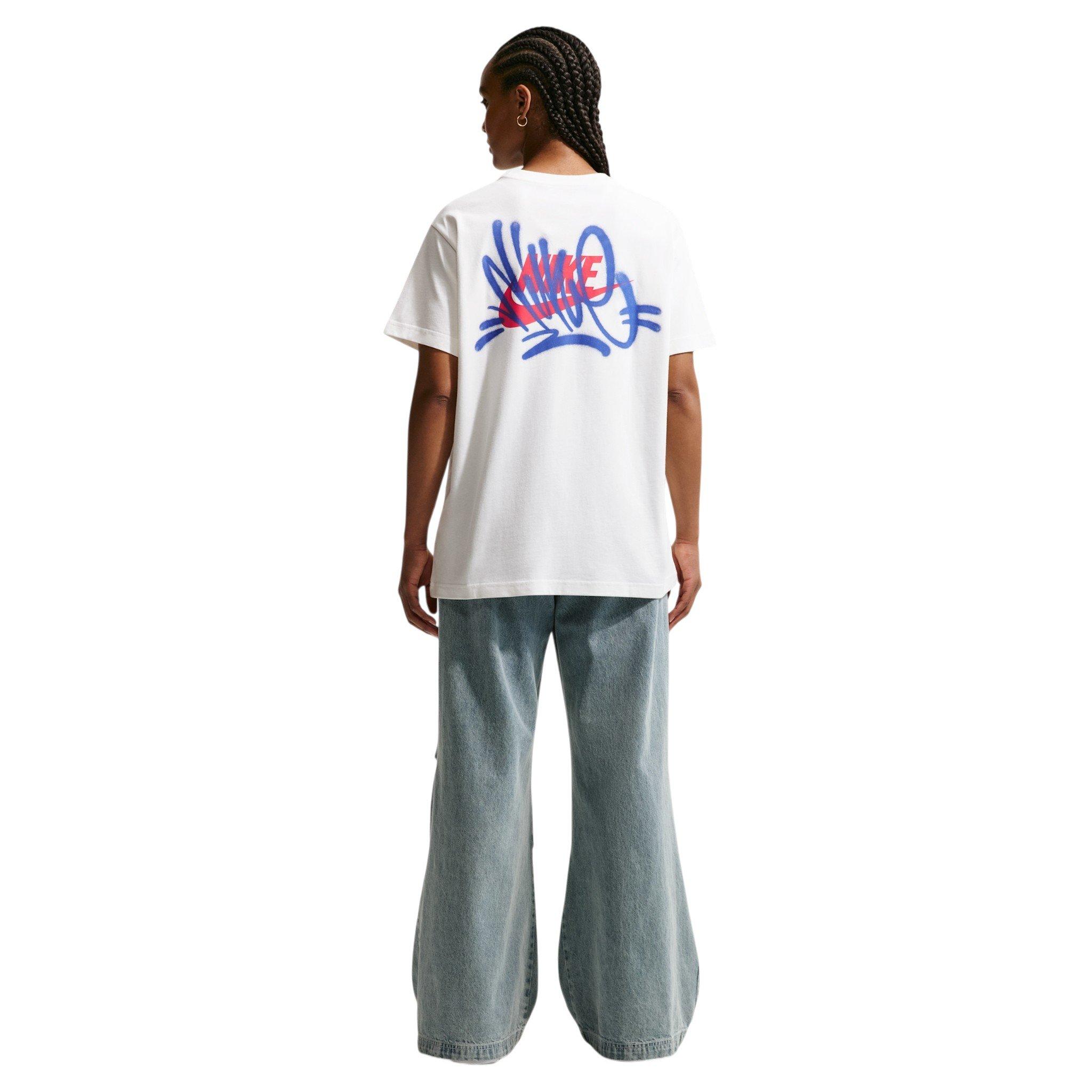 Nike Women's Sportswear Classic Oversized Graffiti Graphic T-Shirt - Sail - SAIL