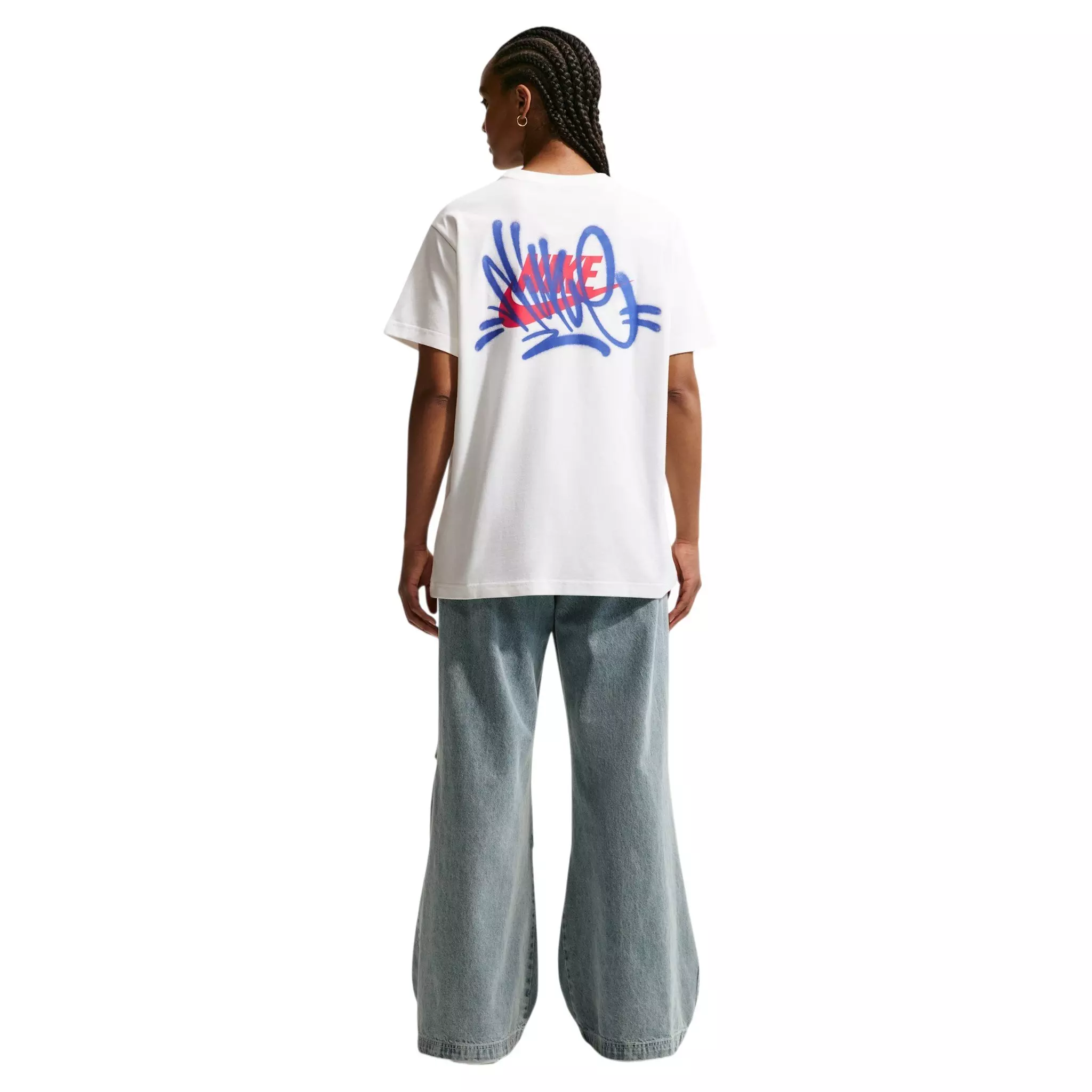 Nike Women's Sportswear Classic Oversized Graffiti Graphic T-Shirt - Sail - SAIL
