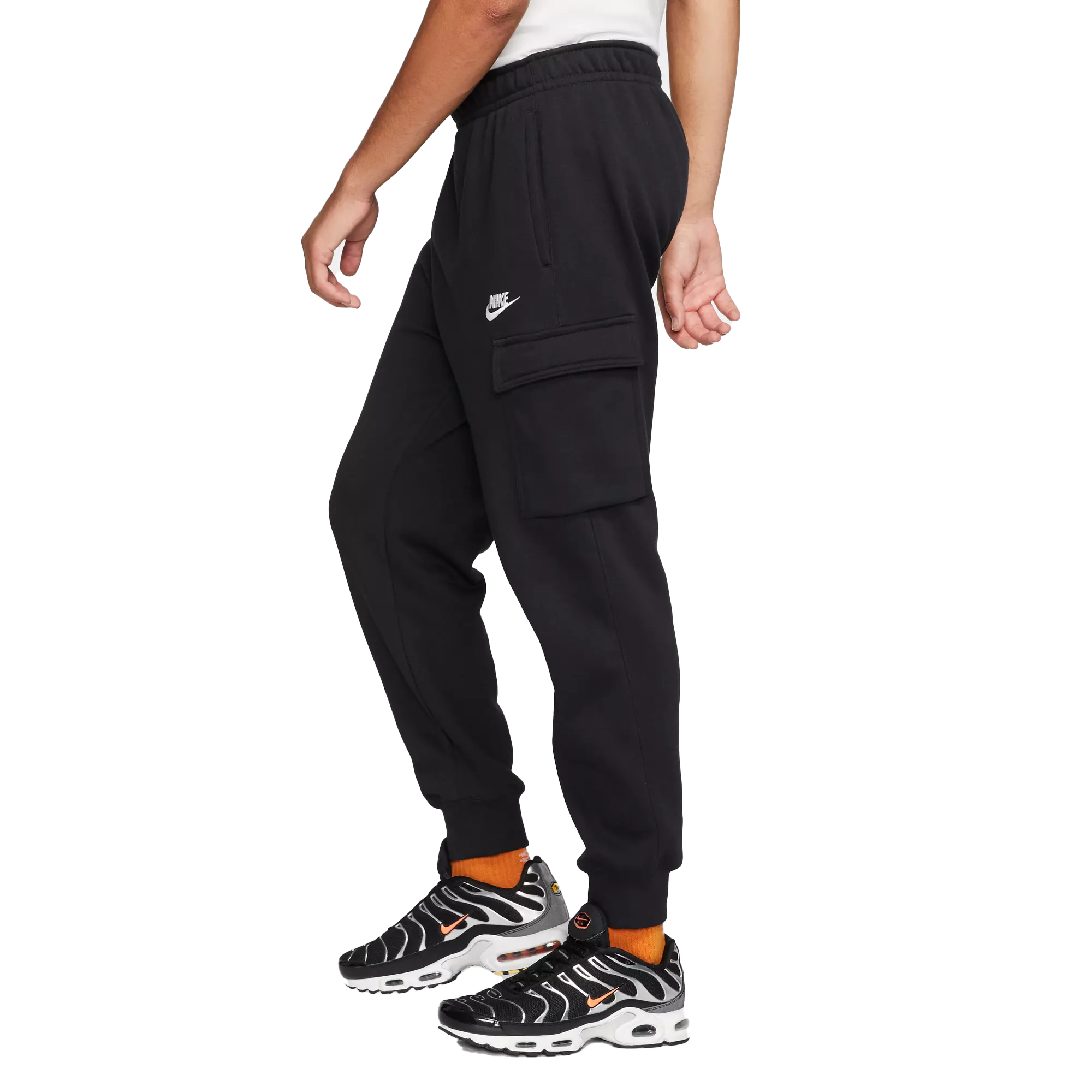 Nike Men's Sportswear Club Fleece Cargo Pants - BLACK