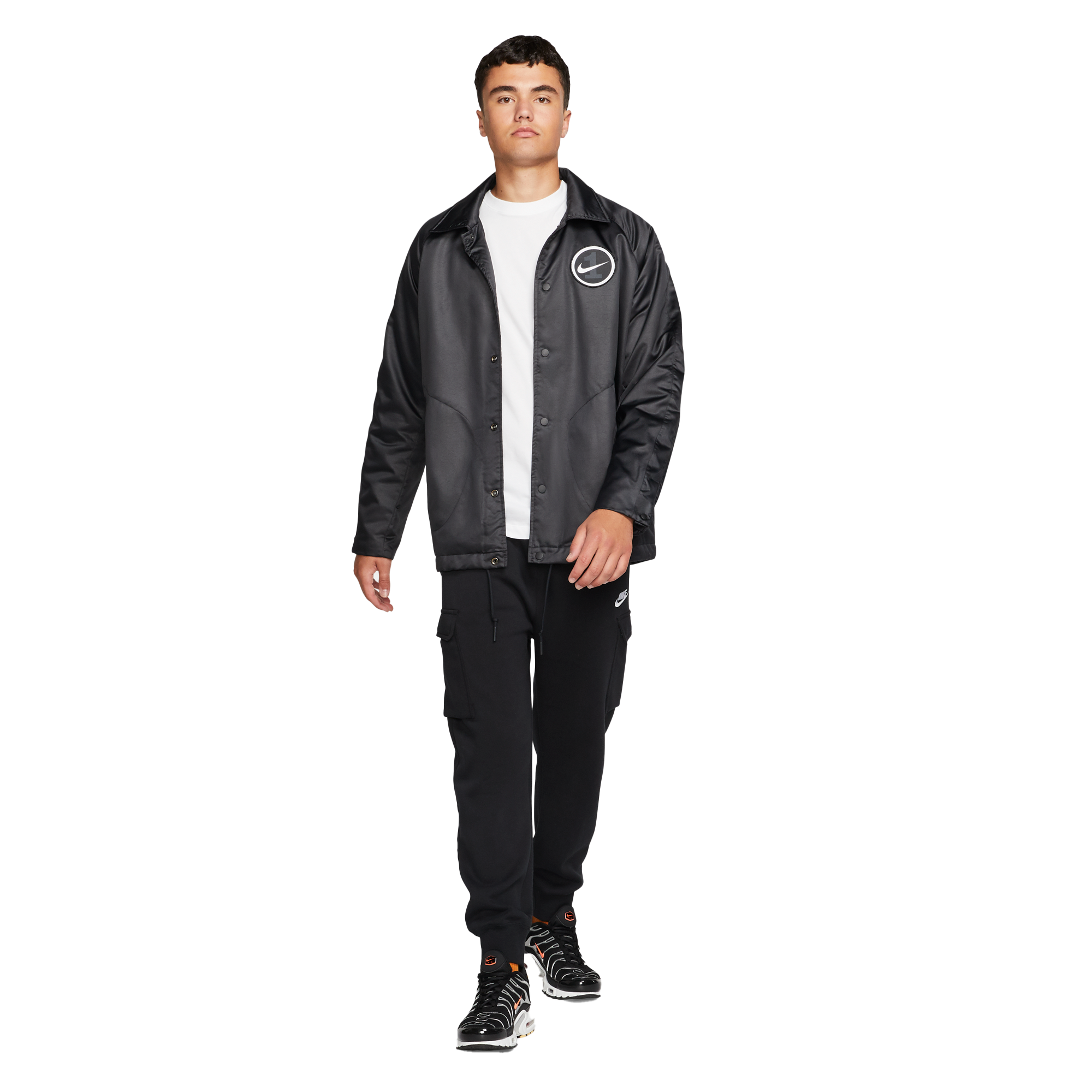 Nike Men's Sportswear Club Fleece Cargo Pants - BLACK Thumbnail View 5