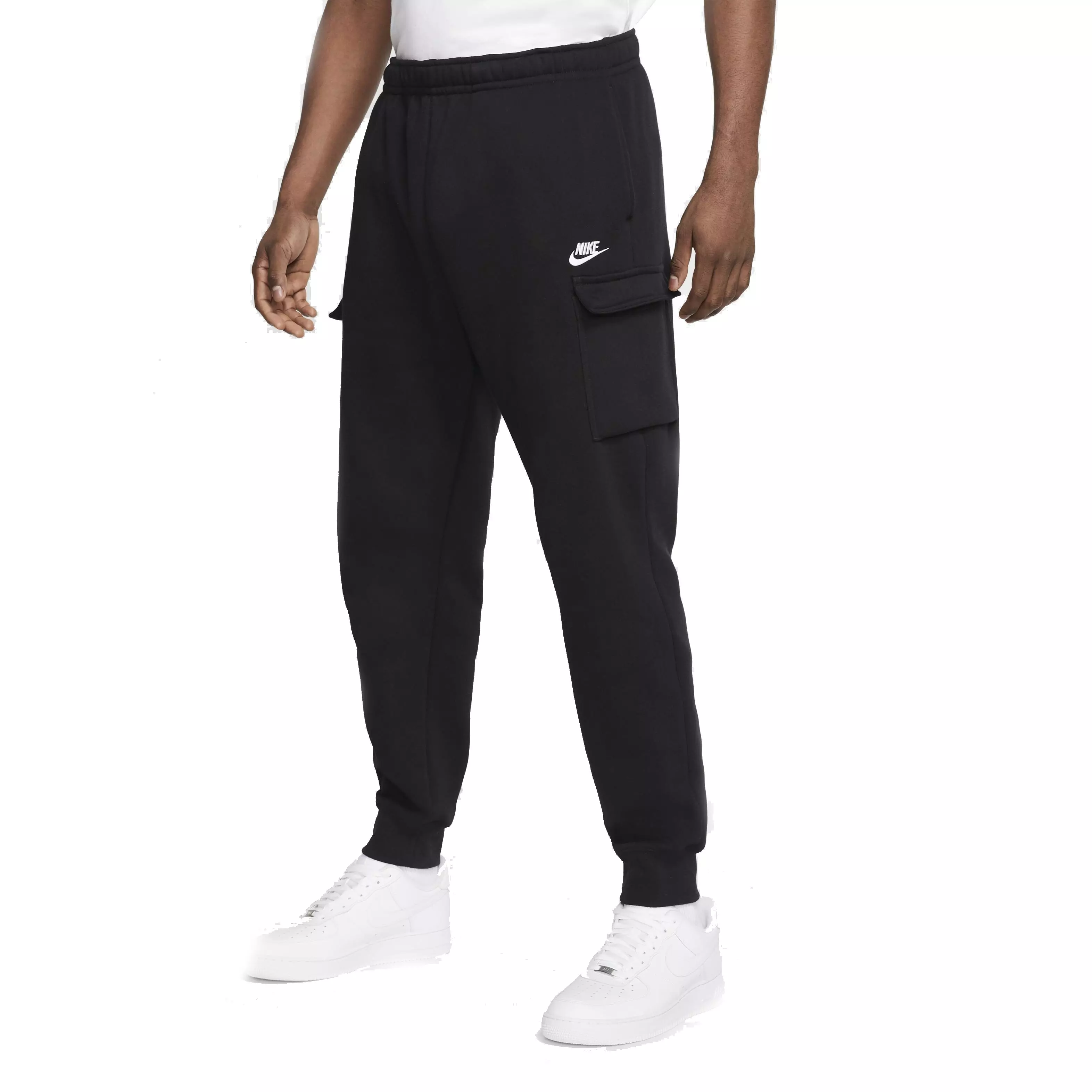 Nike Sweatpants Mens XL Iron Grey Polyester Black Swoosh Baggy