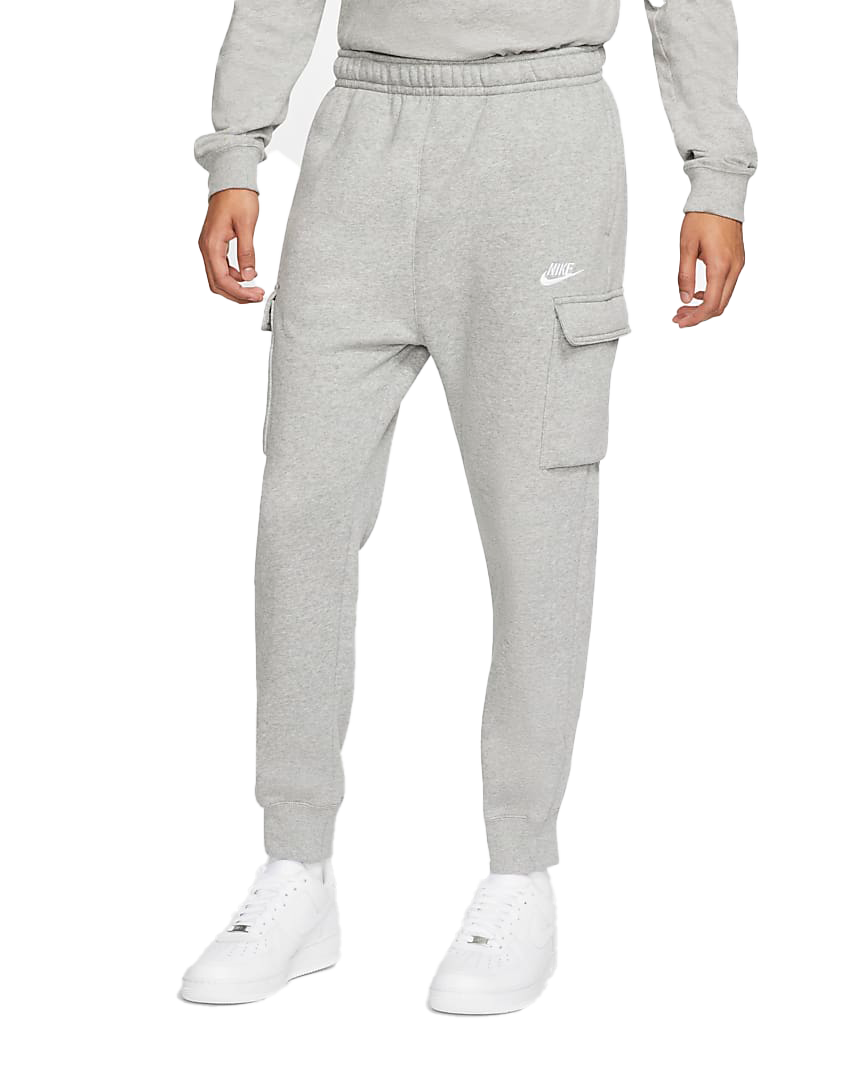Nike Men's Sportswear Club Fleece Cargo Pants - GREY Thumbnail View 1