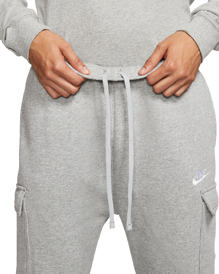 Nike Men's Sportswear Club Fleece Cargo Pants - GREY Thumbnail View 4