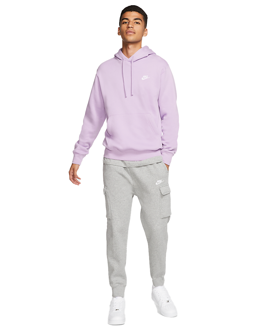 Nike Men's Sportswear Club Fleece Cargo Pants - GREY Thumbnail View 6