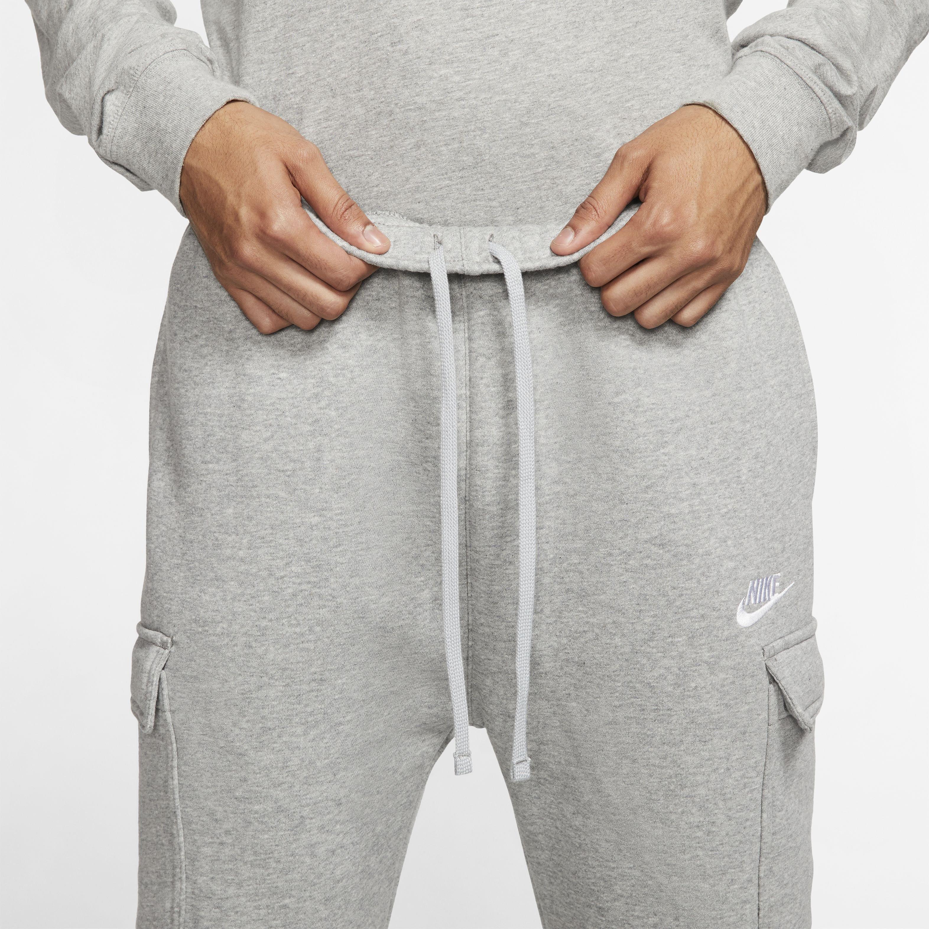 Nike Men's Sportswear Club Fleece Cargo Pants - DK GREY Thumbnail View 4