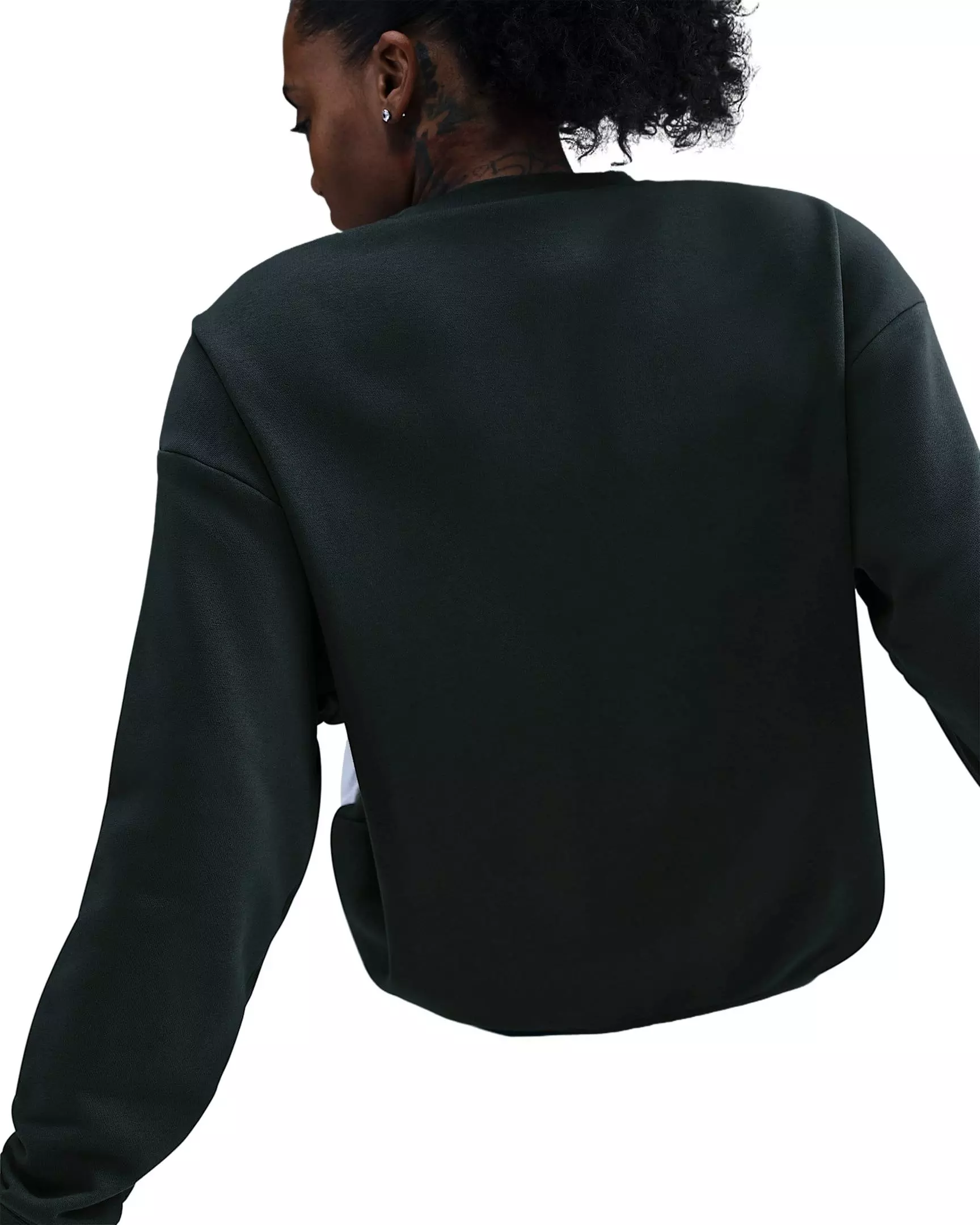 Nike Women's Club Fleece Loose Crew - Seaweed Green - SEAWEED GREEN