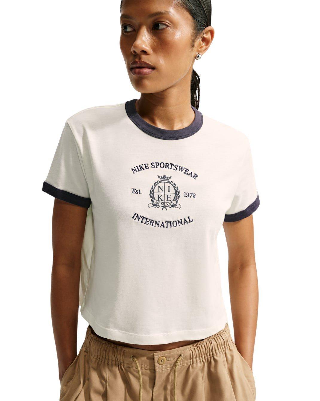 Nike Women's Sportswear Ringer T-Shirt - Sail - SAIL