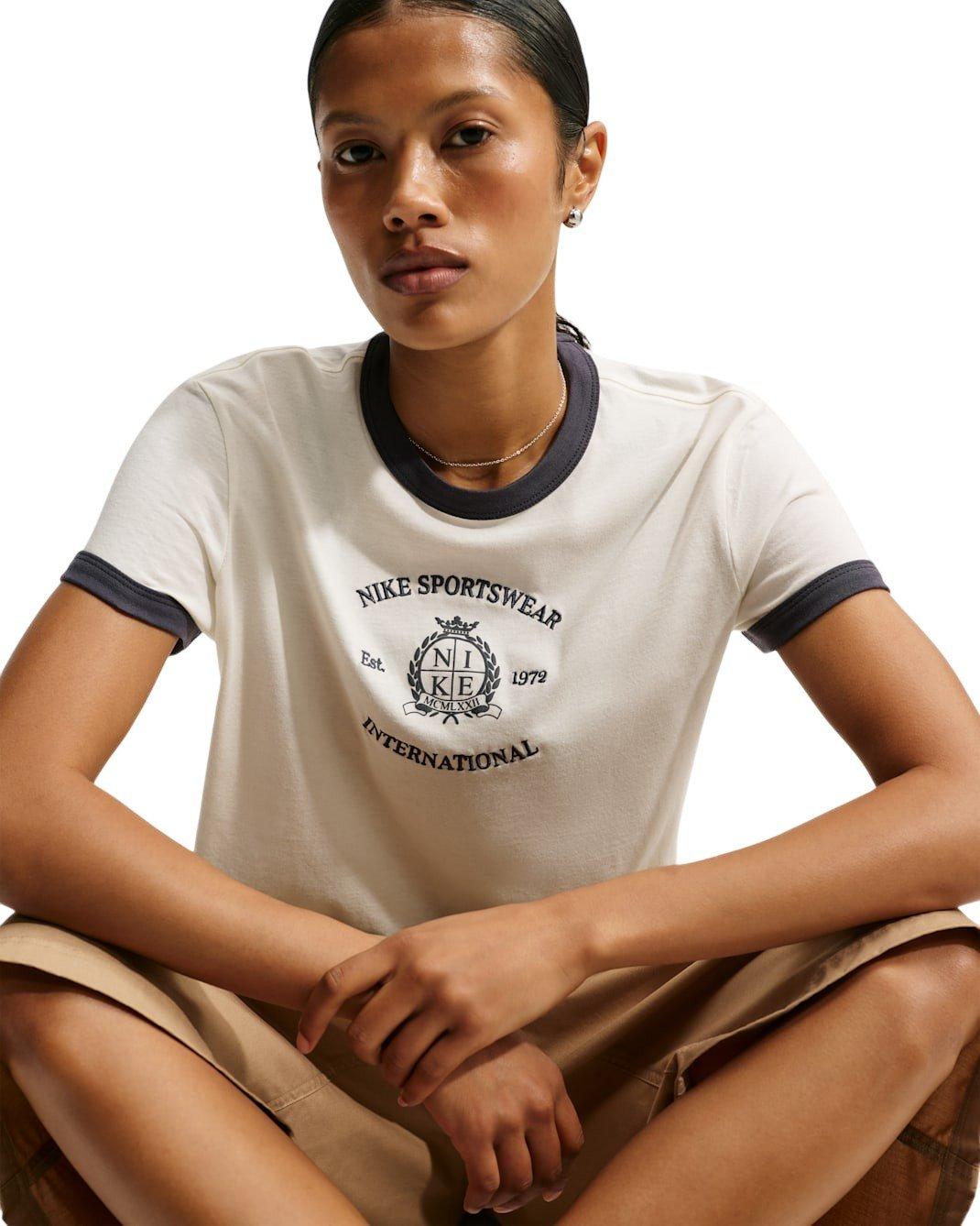 Nike Women's Sportswear Ringer T-Shirt - Sail - SAIL