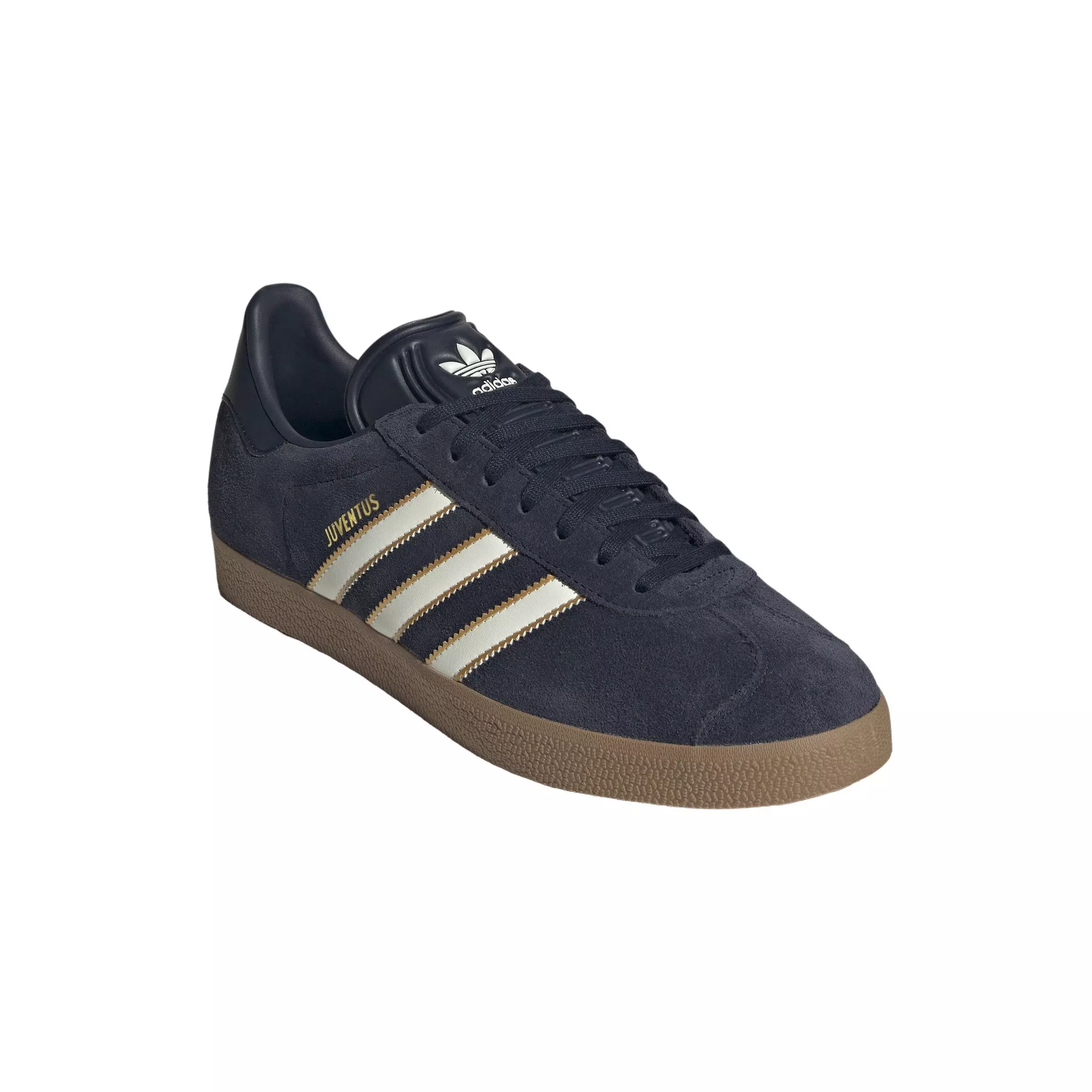 adidas Originals Gazelle Juventus Terrace Icons "Legend Ink/Off White/Dark Gold" Men's Shoe - INK/OFF WHITE/DK GOLD