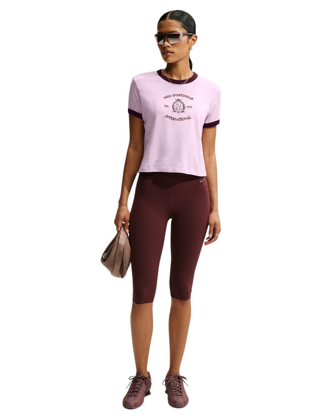 Nike Women's Sportswear Ringer T-Shirt - Lilac - LILAC
