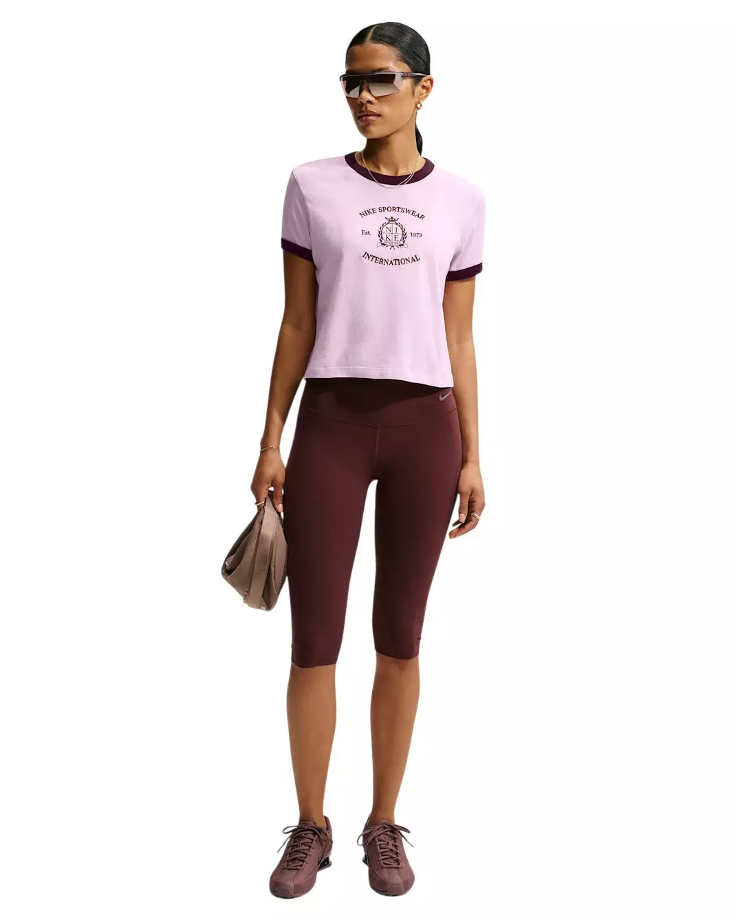 Nike Women's Sportswear Ringer T-Shirt - Lilac - LILAC