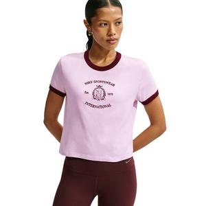 Nike Women's Sportswear Ringer T-Shirt - Lilac - LILAC