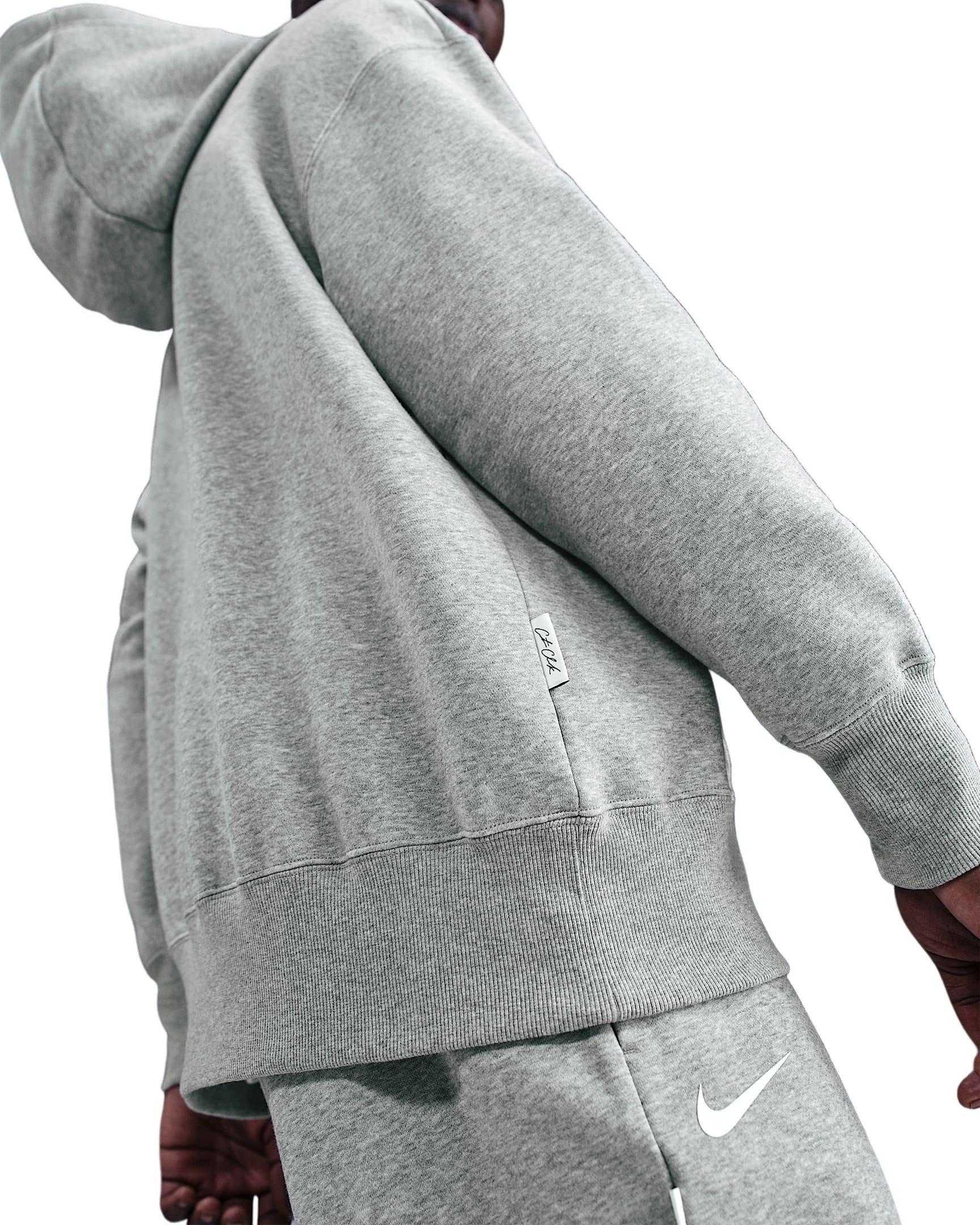 Nike Unisex Caitlin Clark Basketball Phoenix Fleece Pullover Hoodie - Grey - GREY Thumbnail View 3