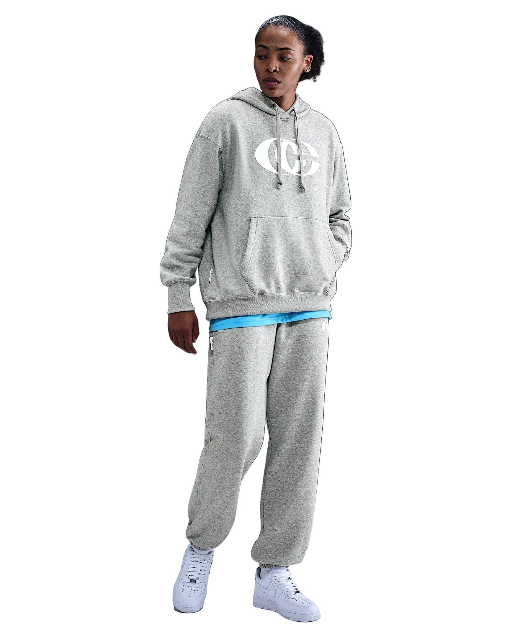 Nike Unisex Caitlin Clark Basketball Phoenix Fleece Pullover Hoodie - Grey - GREY Thumbnail View 5