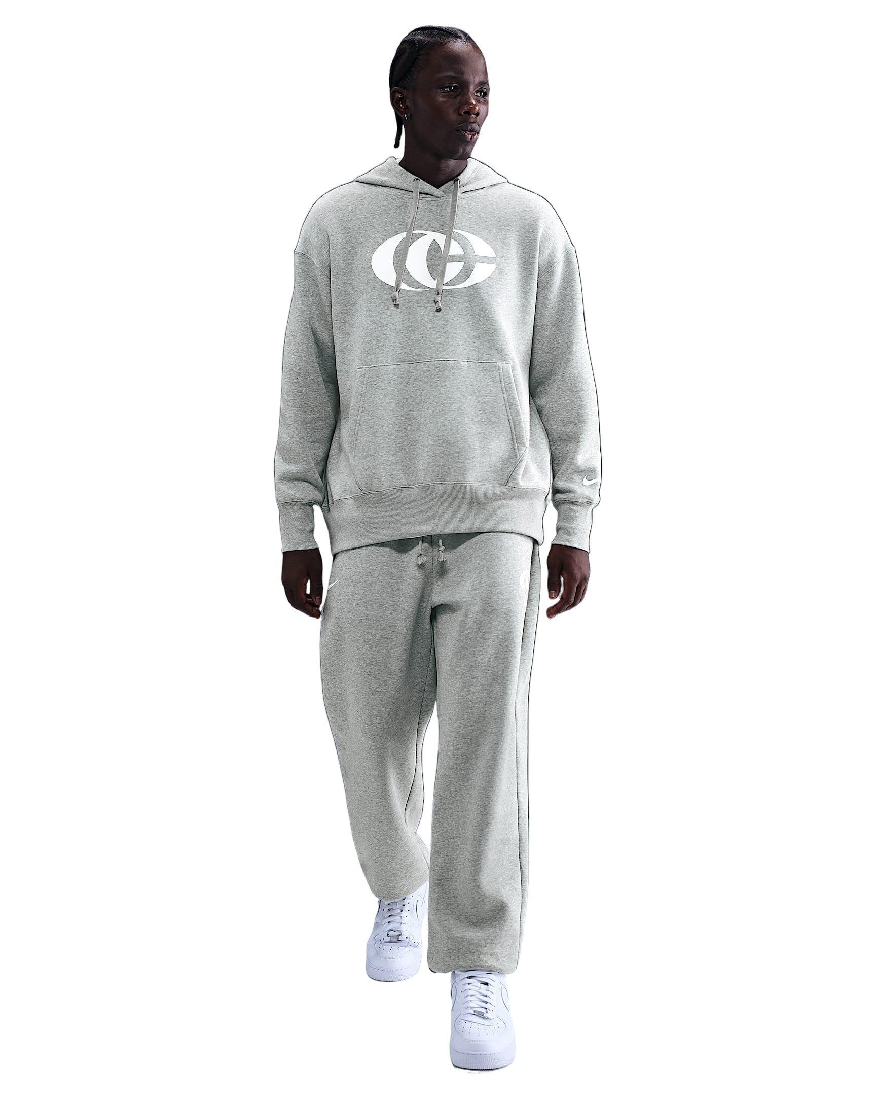 Nike Unisex Caitlin Clark Basketball Phoenix Fleece Pullover Hoodie - Grey - GREY Thumbnail View 6