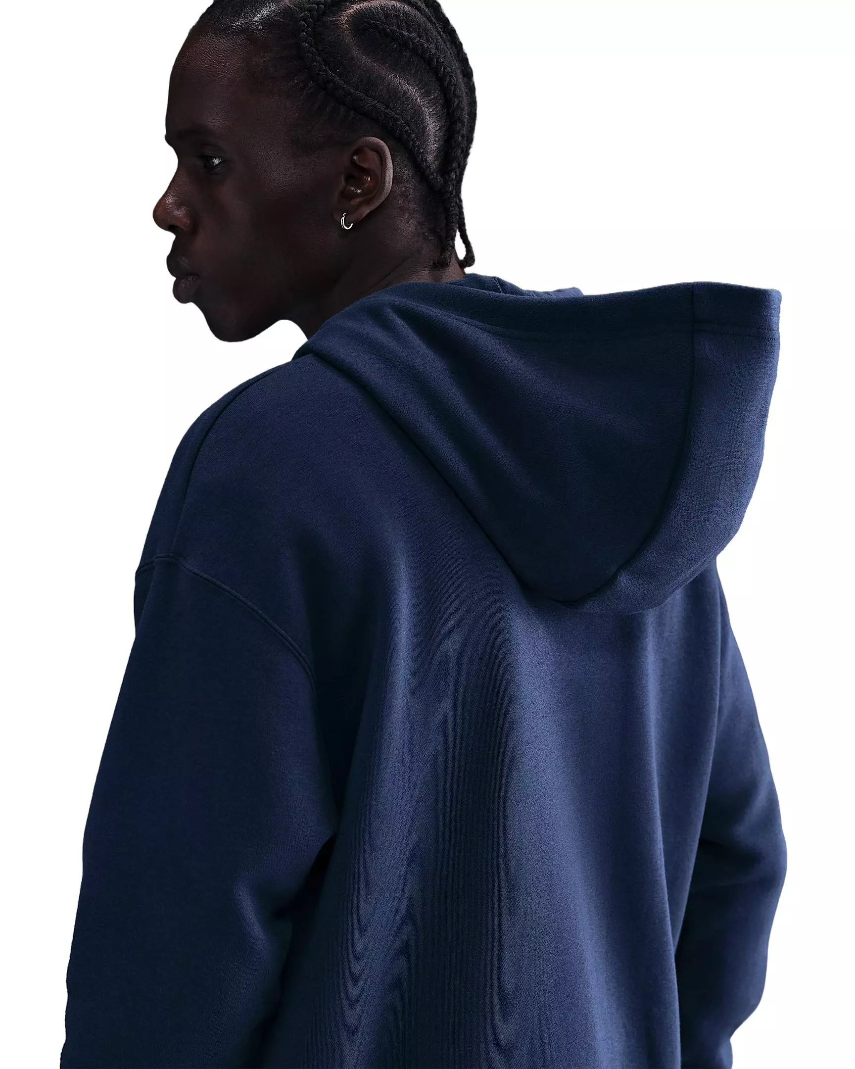 Nike Unisex Caitlin Clark Basketball Phoenix Fleece Pullover Hoodie - Navy/Yellow - NAVY/YELLOW